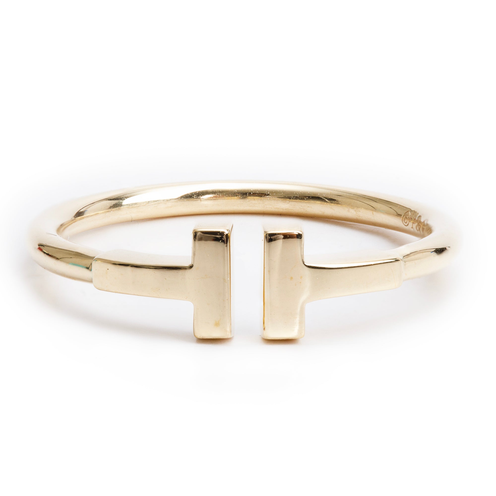 Tiffany & Co. 18k Yellow Gold T Wire Ring, Size 8.75 w/ Box