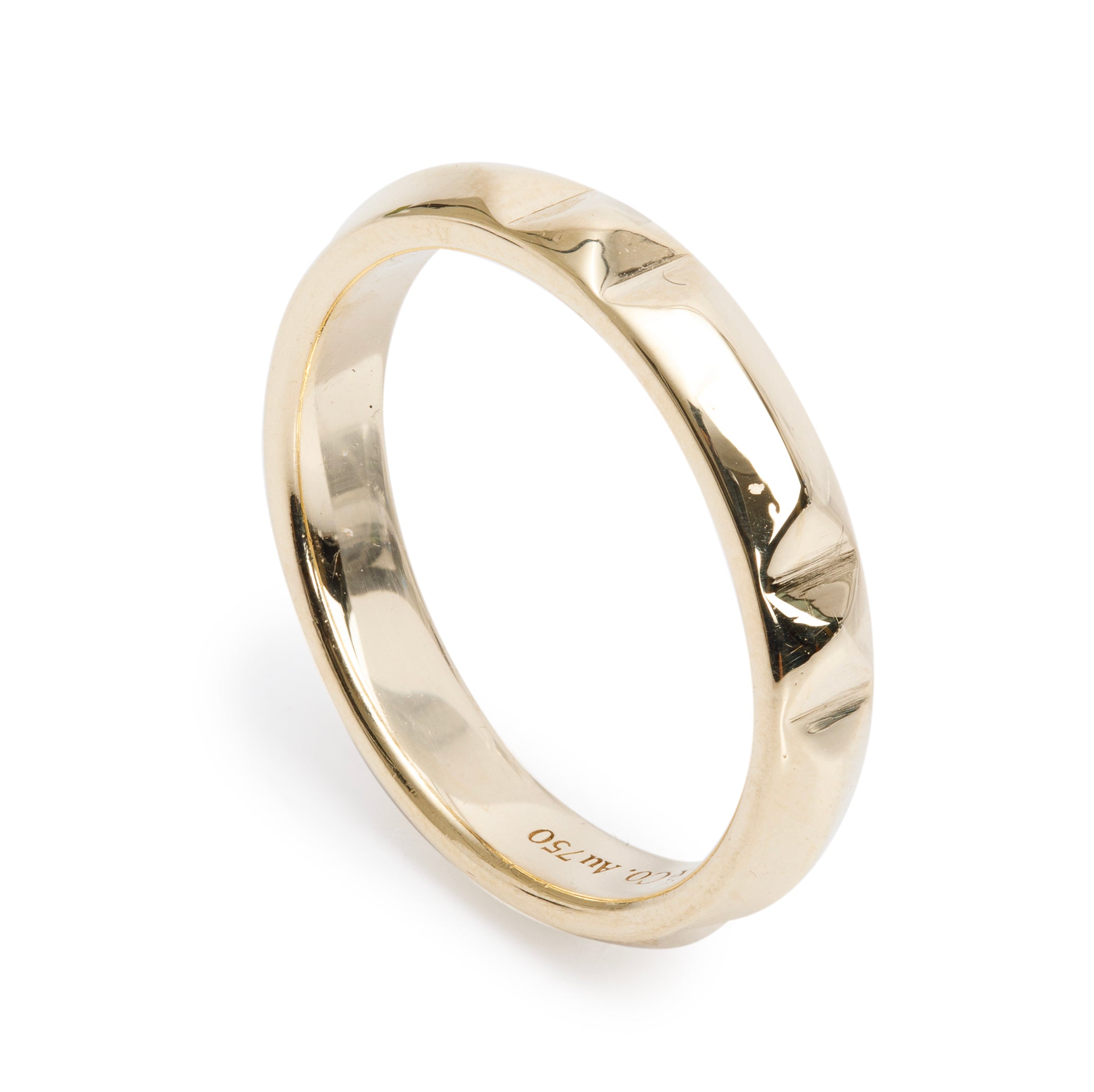 Tiffany & Co. 18k Yellow Gold True 4 MM Band Ring, Size 9.5 w/ Box