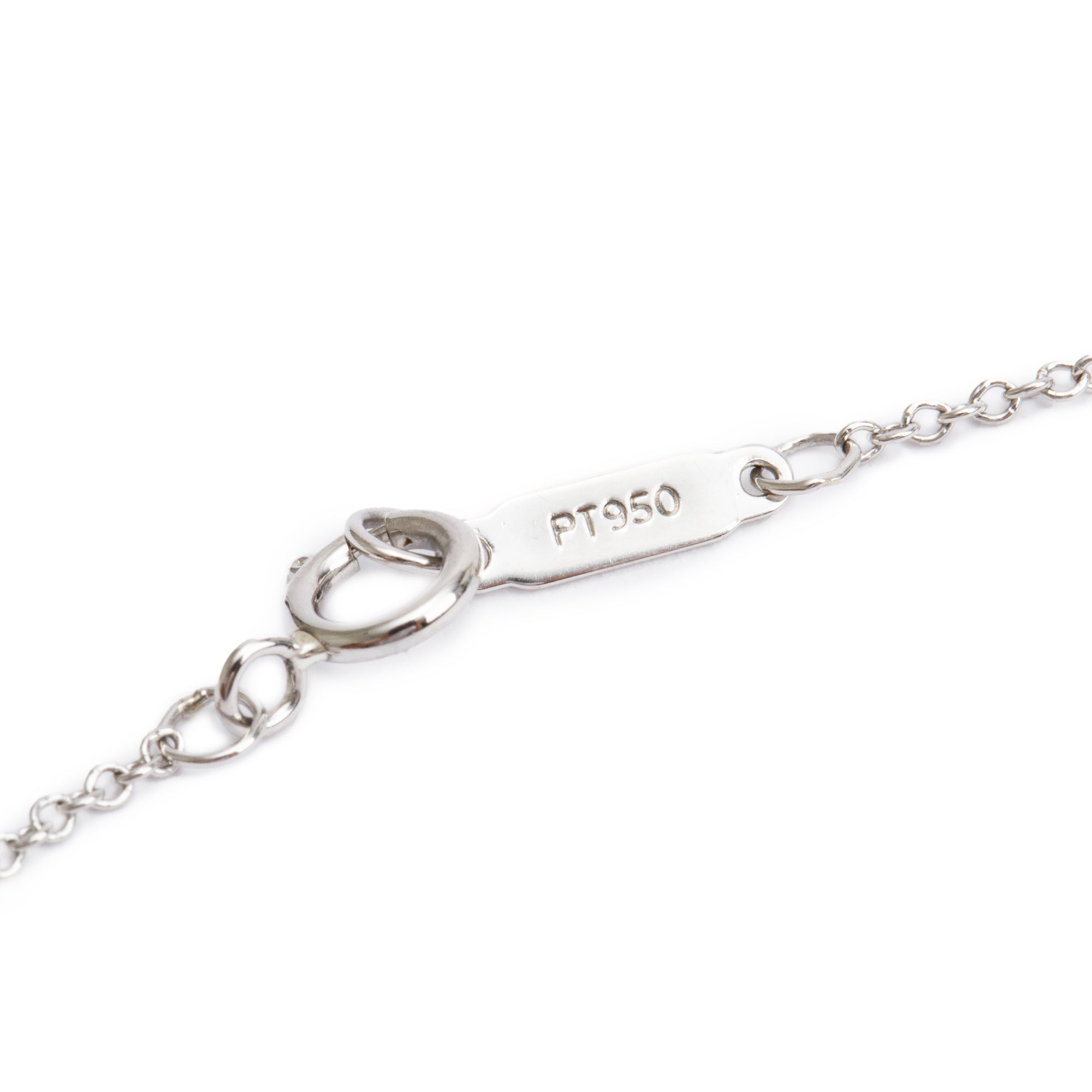 Tiffany & Co. 1.32 tcw. Platinum Diamond Heart Station Necklace w/ Box