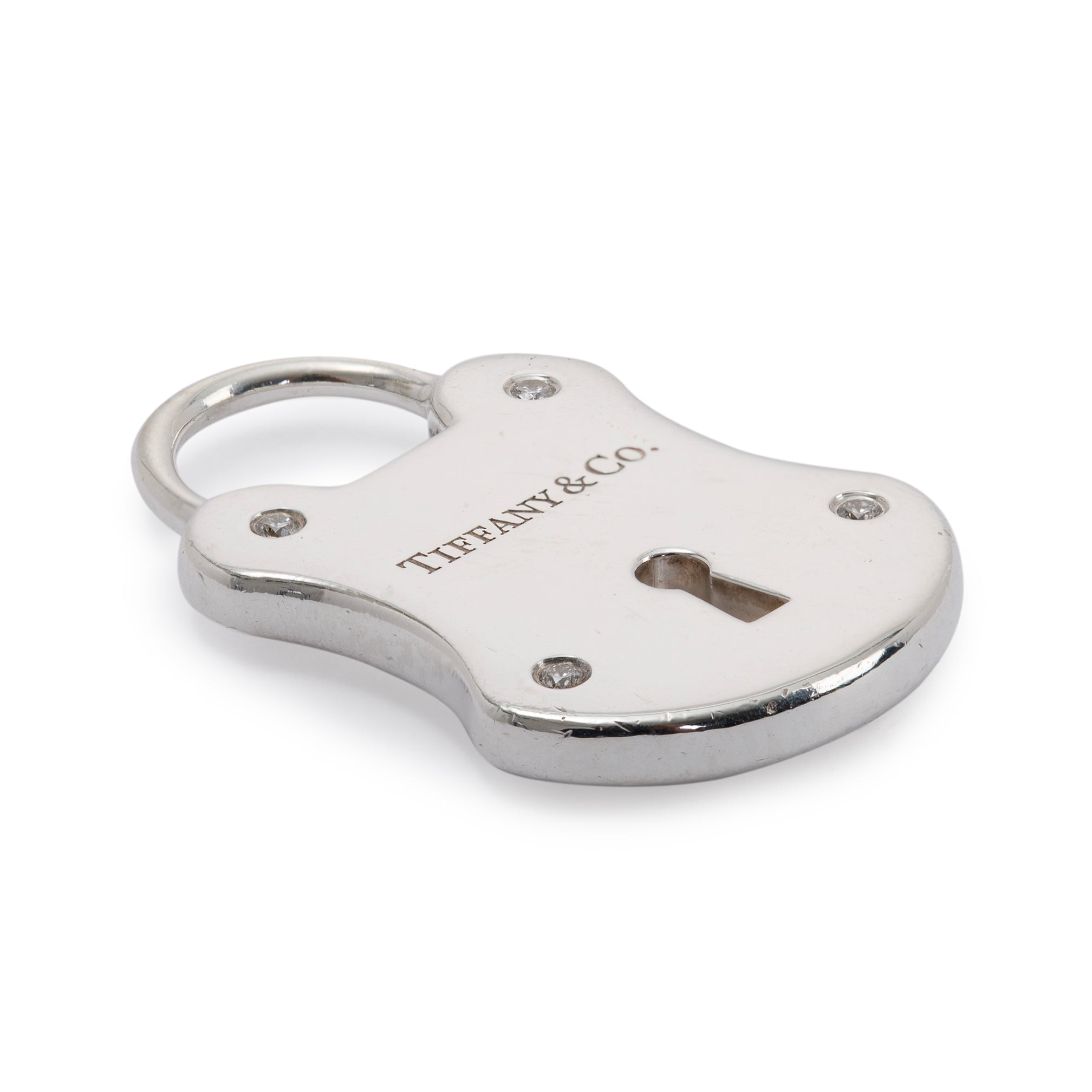 Tiffany & Co. Diamond Emblem Lock Pendant