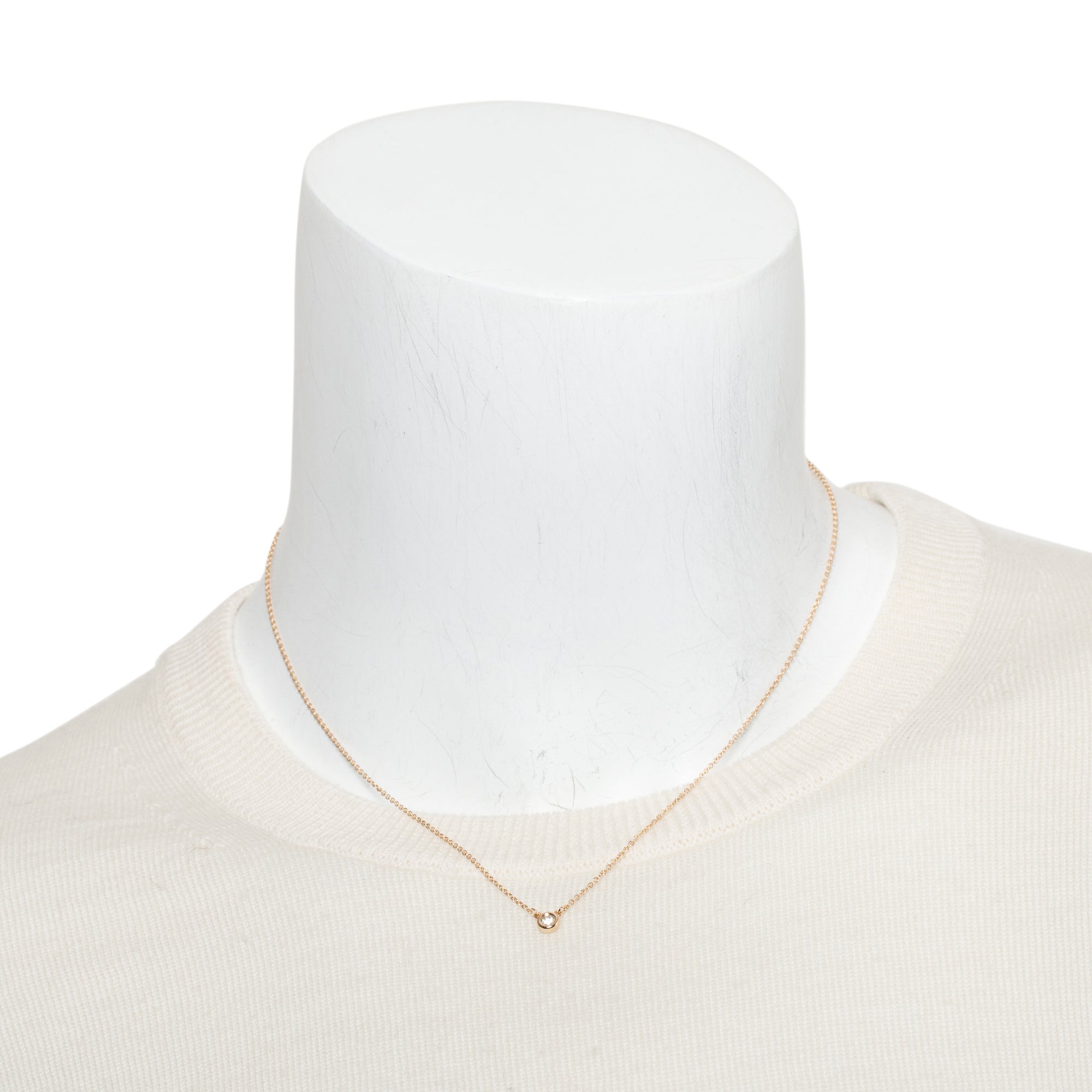 Tiffany & Co. Elsa Peretti 18k Rose Gold 0.07 ct. Diamonds by the Yard Pendant Necklace w/ Box & Receipt