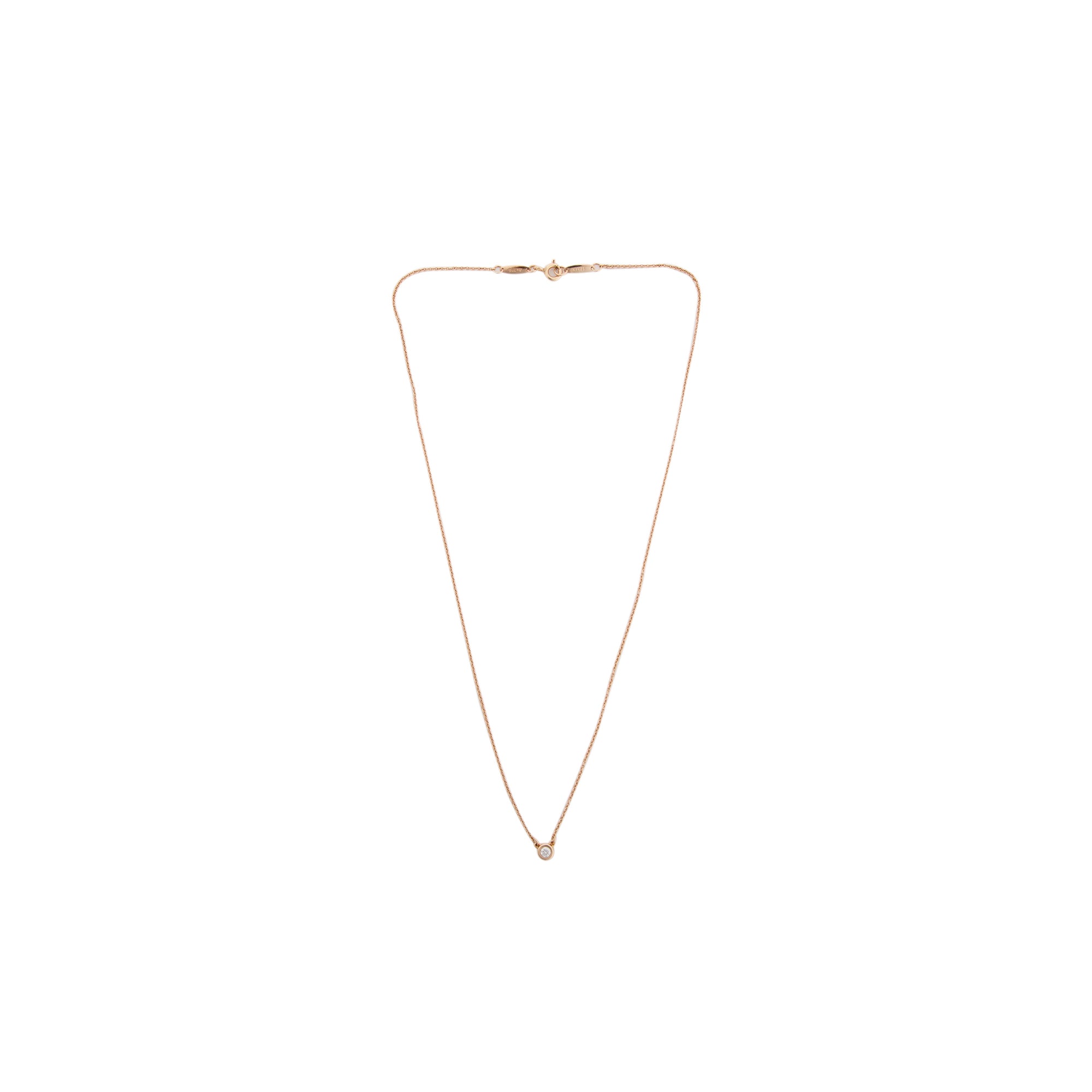 Tiffany & Co. Elsa Peretti 18k Rose Gold Diamonds by the Yard Pendant Necklace w/ Box & Receipt