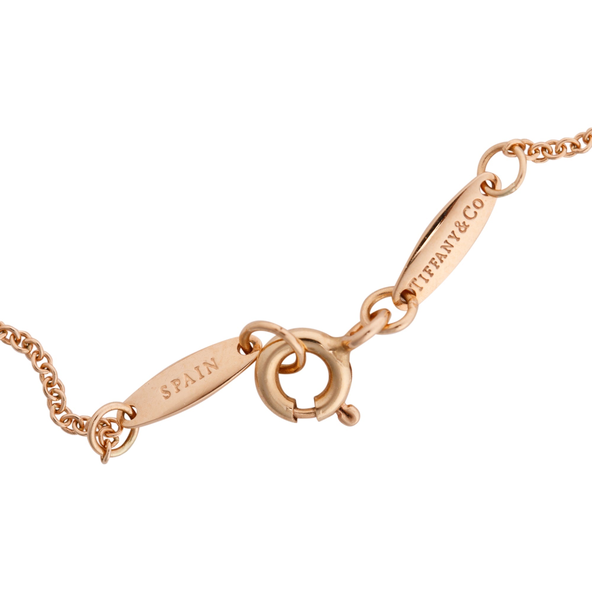 Tiffany & Co. Elsa Peretti 18k Rose Gold Diamonds by the Yard Pendant Necklace w/ Box & Receipt