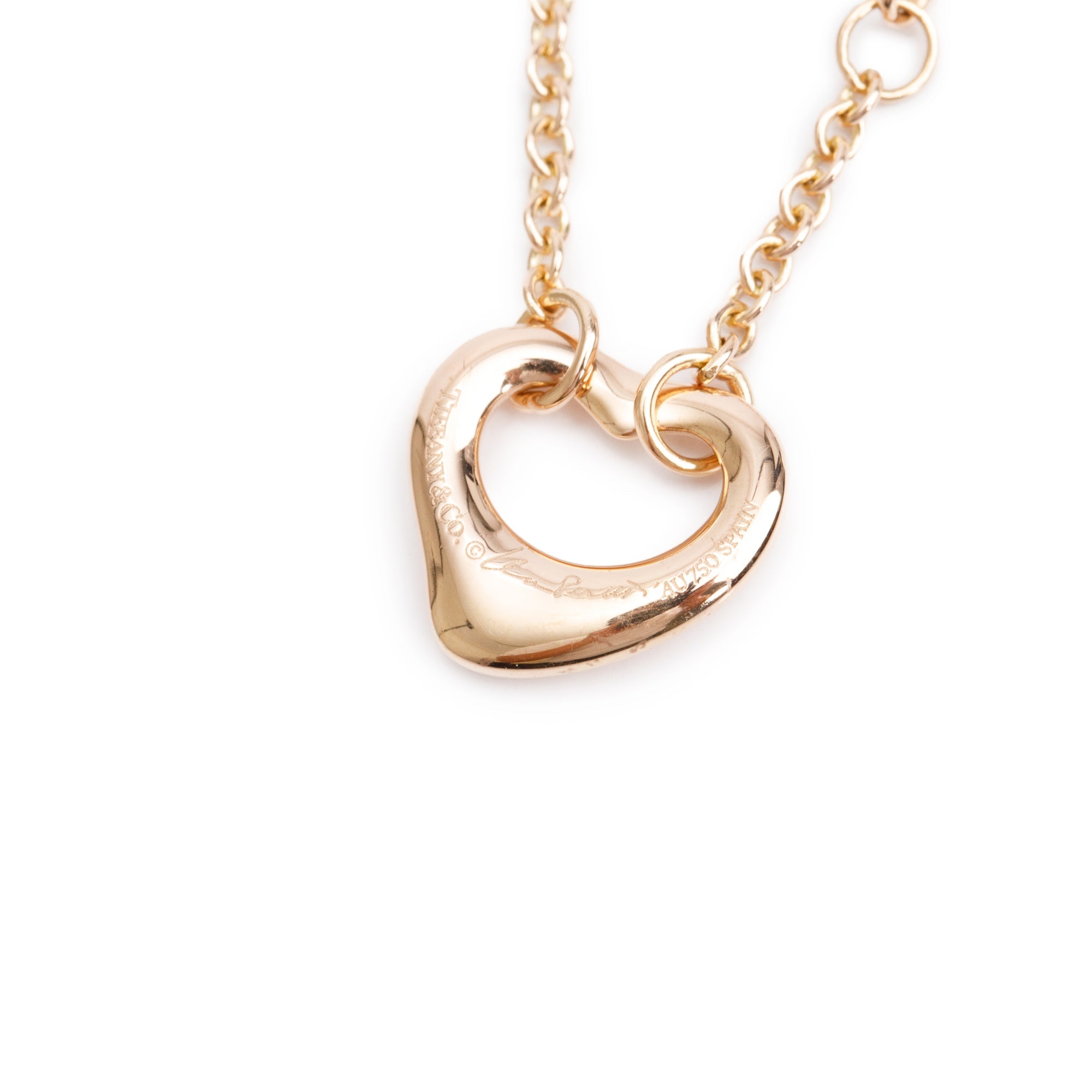 Tiffany & Co. Elsa Peretti 18k Rose Gold Open Heart Bracelet w/ Box