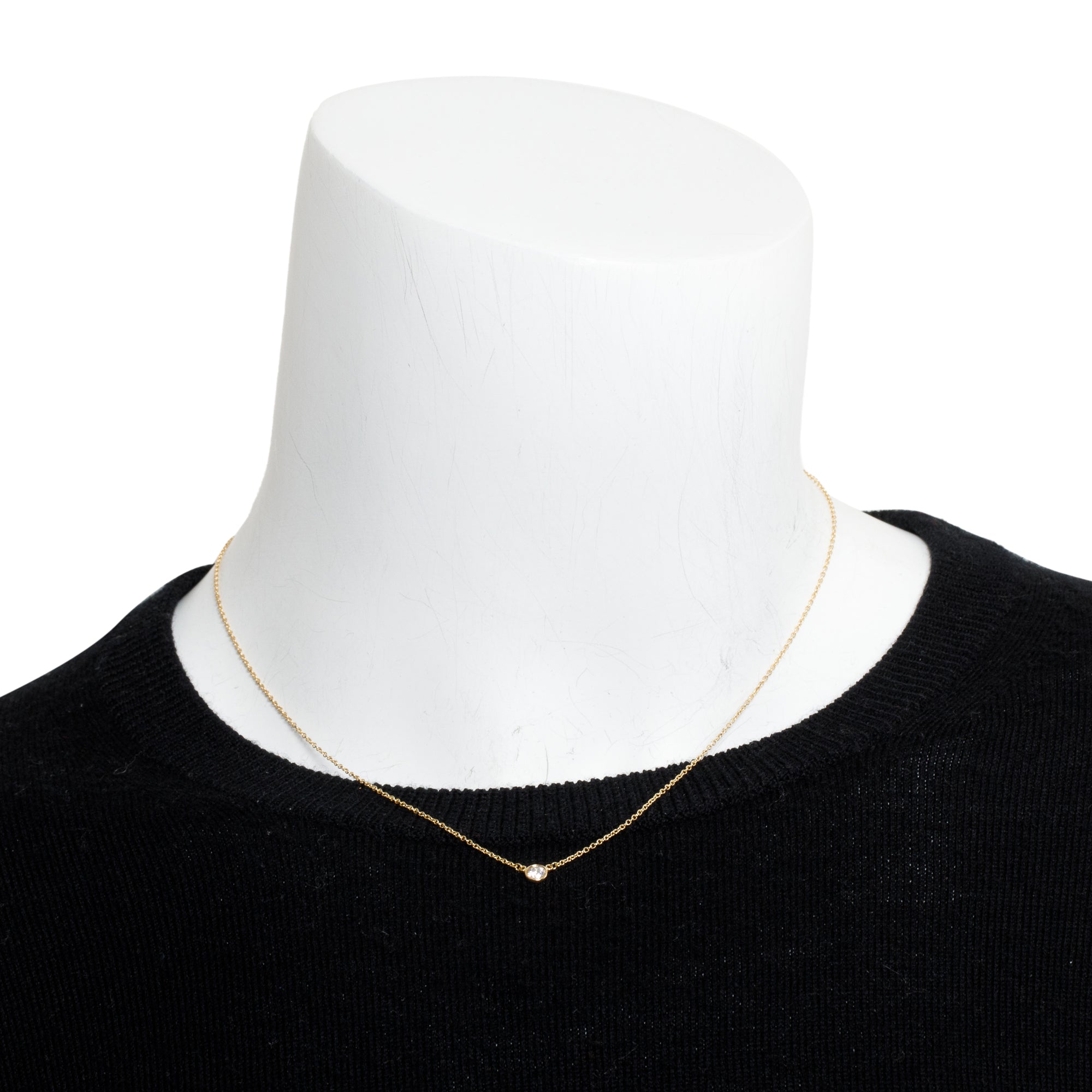 Tiffany & Co. Elsa Peretti 18k Yellow Gold 0.17 ct. Diamonds by the Yard Pendant Necklace