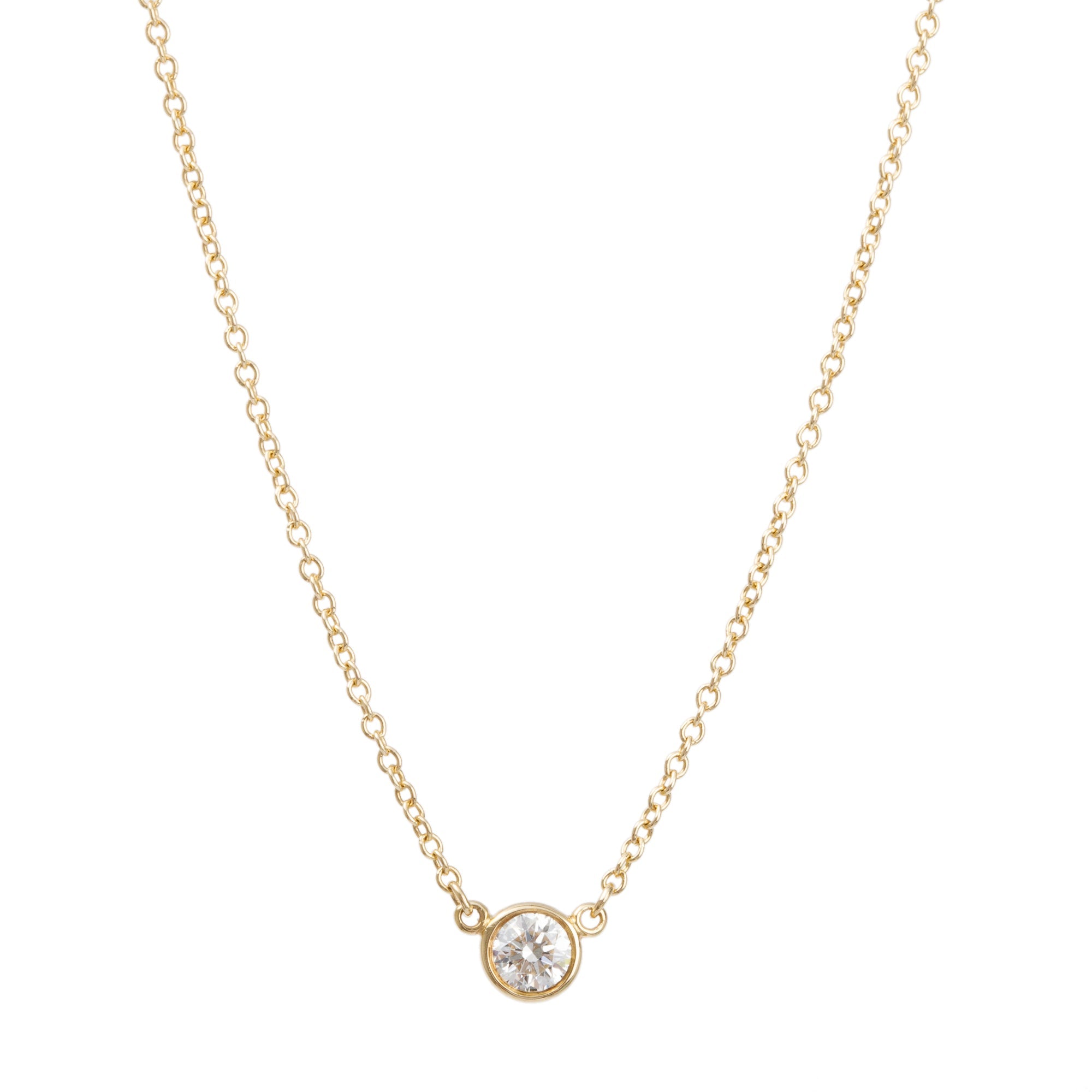 Tiffany & Co. Elsa Peretti 18k Yellow Gold 0.17 ct. Diamonds by the Yard Pendant Necklace