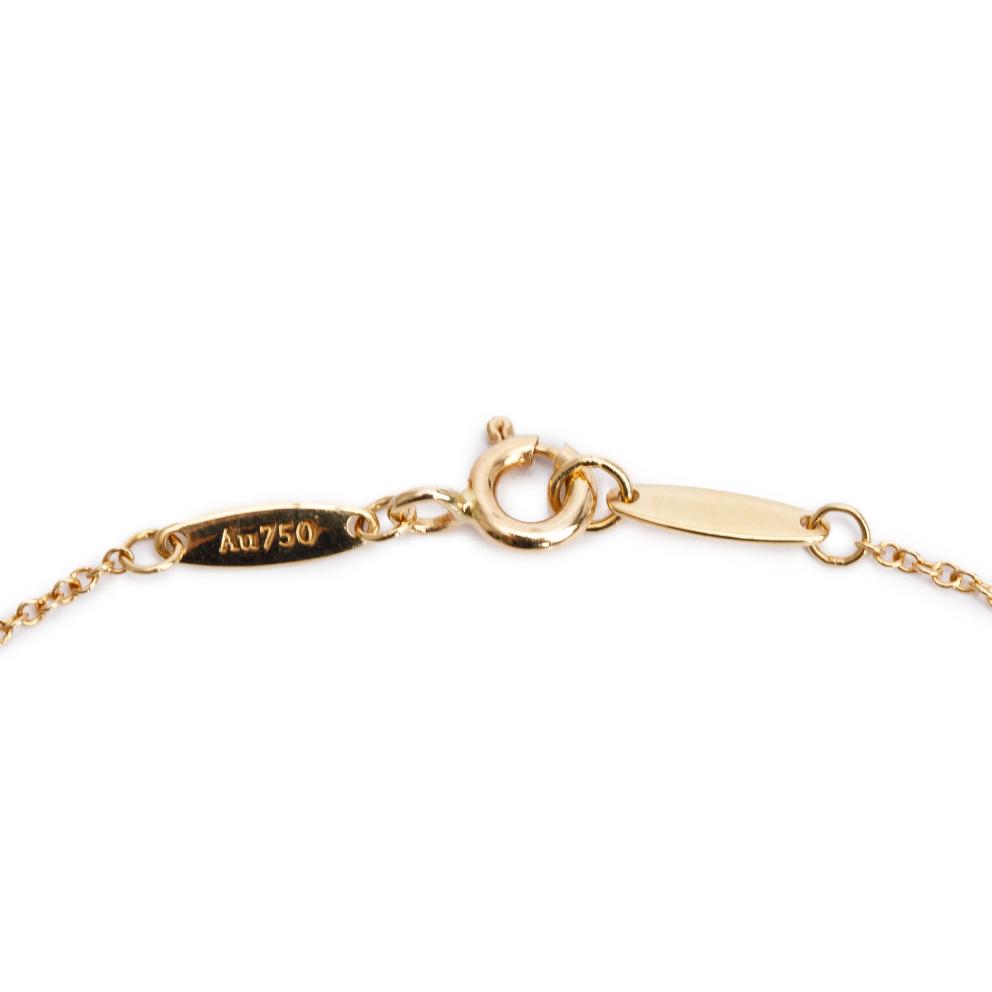 Tiffany & Co. Elsa Peretti 18k Yellow Gold 0.17 ct. Diamonds by the Yard Pendant Necklace w/ Box