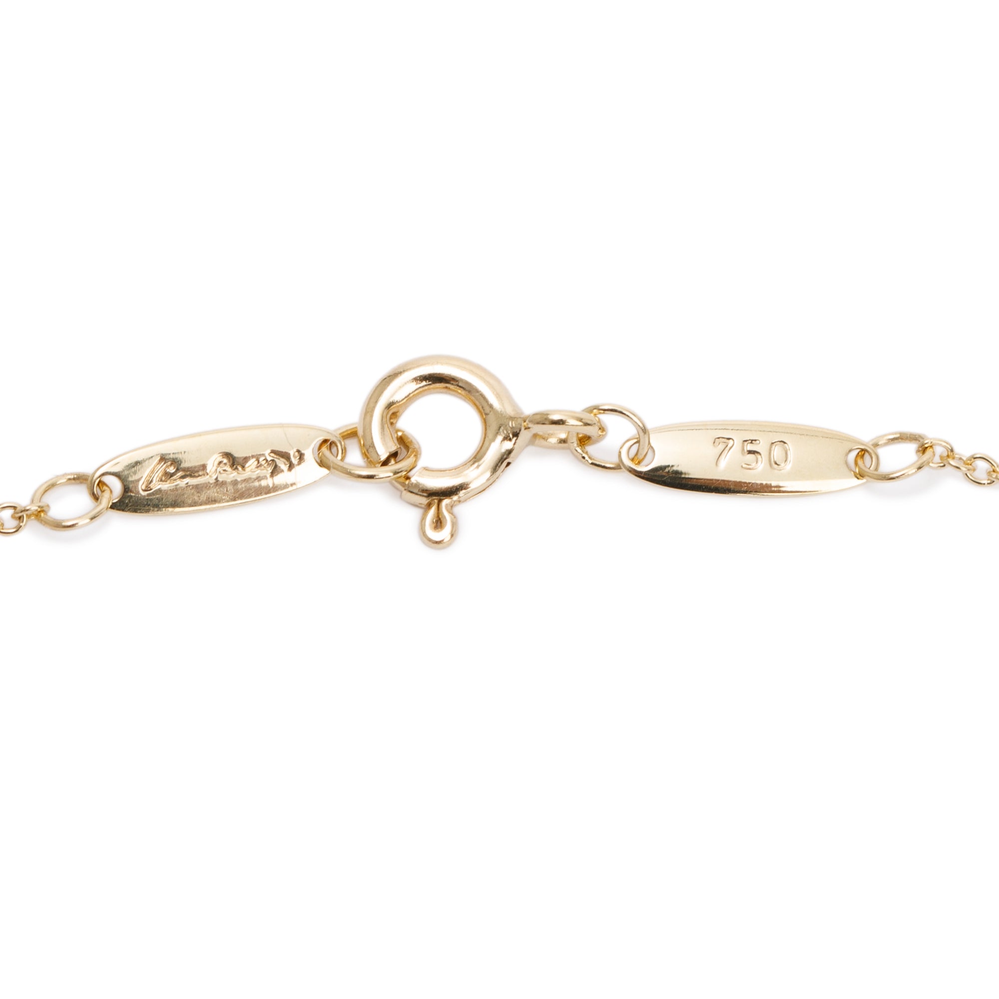 Tiffany & Co. Elsa Peretti 18k Yellow Gold 11 MM Bean Pendant Necklace