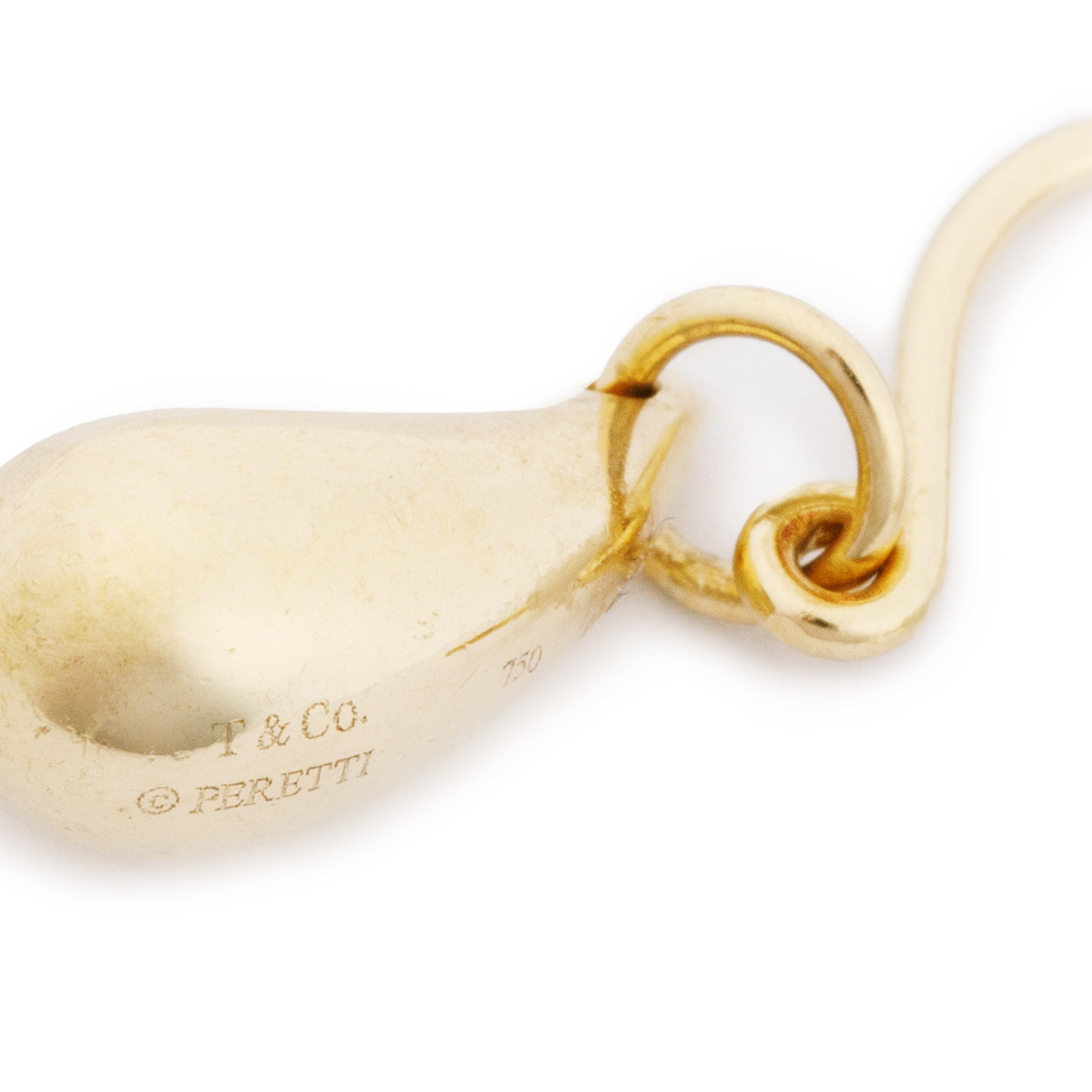 Tiffany & Co. Elsa Peretti 18k Yellow Gold 12 MM Teardrop Earrings