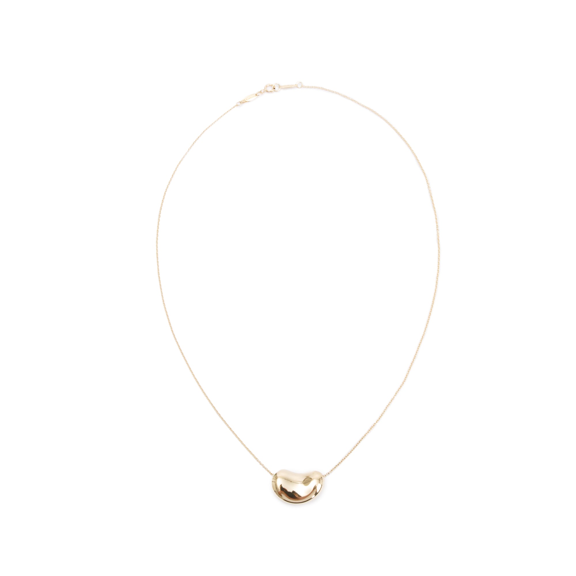 Tiffany & Co. Elsa Peretti 18k Yellow Gold 20 MM Bean Pendant Necklace