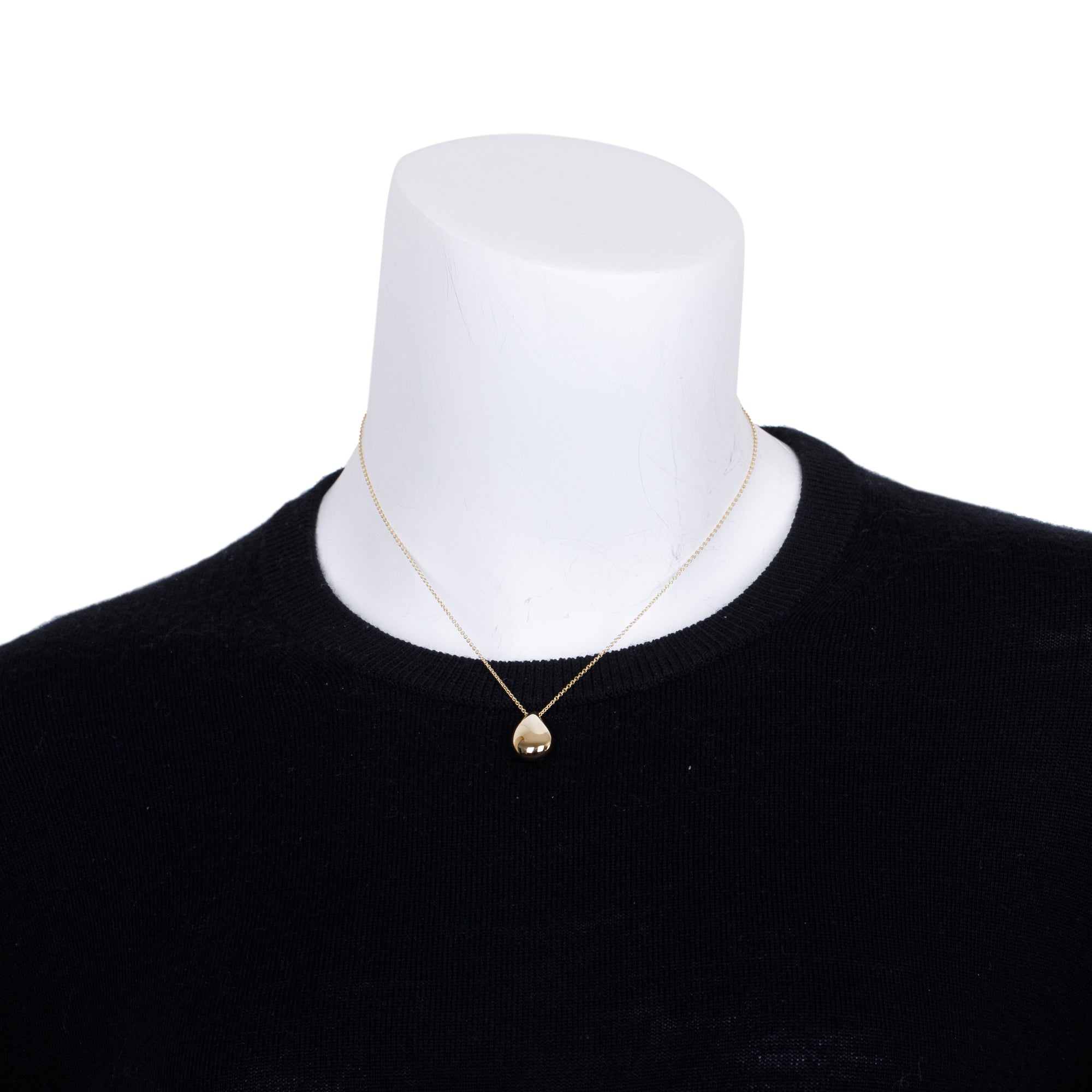 Tiffany & Co. Elsa Peretti 18k Yellow Gold 21 MM Teardrop Pendant Necklace