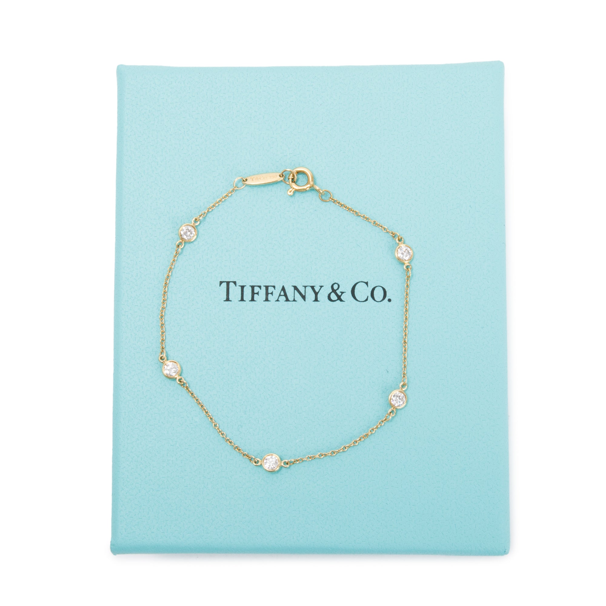 Tiffany & Co. Elsa Peretti 18k Yellow Gold Diamonds by the Yard Bracelet w/ Box