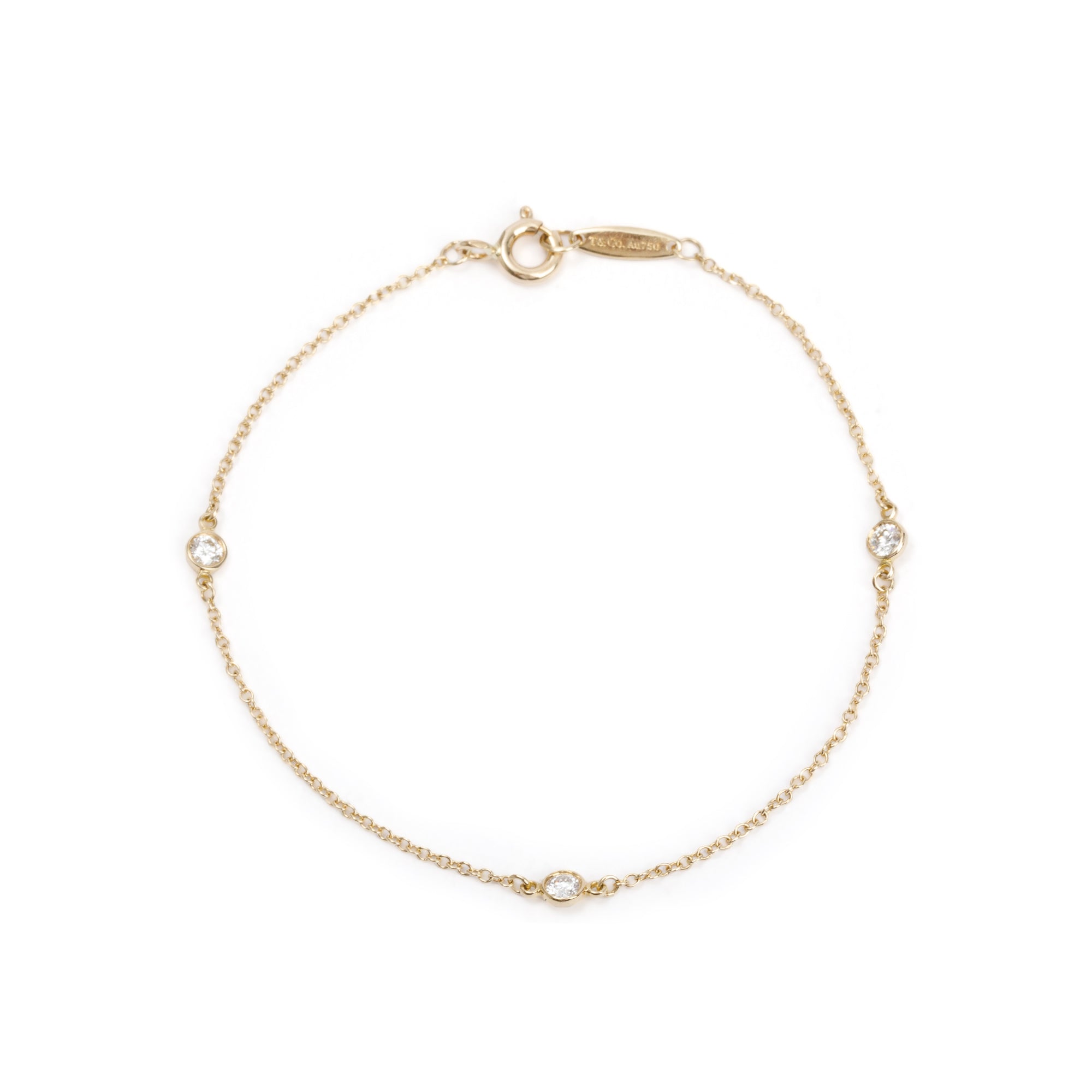 Tiffany & Co. Elsa Peretti 18k Yellow Gold Diamonds by the Yard Bracelet