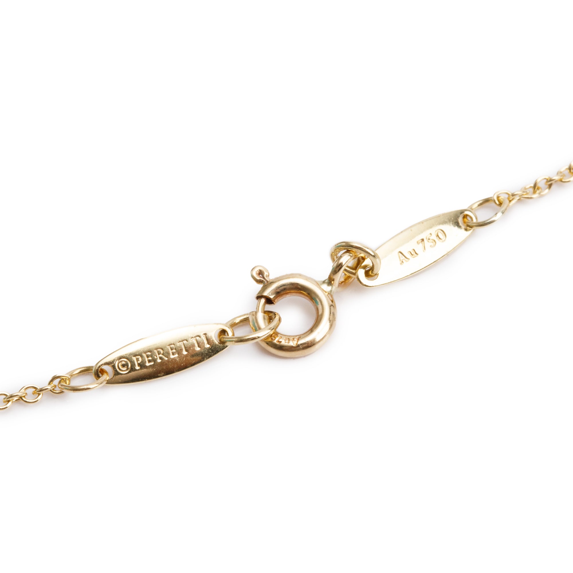 Tiffany & Co. Elsa Peretti 18k Yellow Gold Pave Diamond 11 MM Open Heart Pendant Necklace w/ Box & Receipt