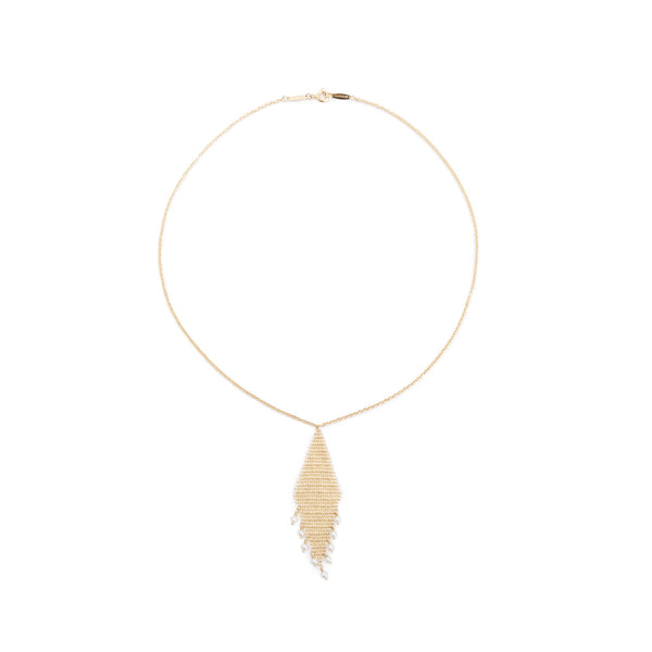 Tiffany & Co. Elsa Peretti 18k Yellow Gold Pearl Mesh Fringe