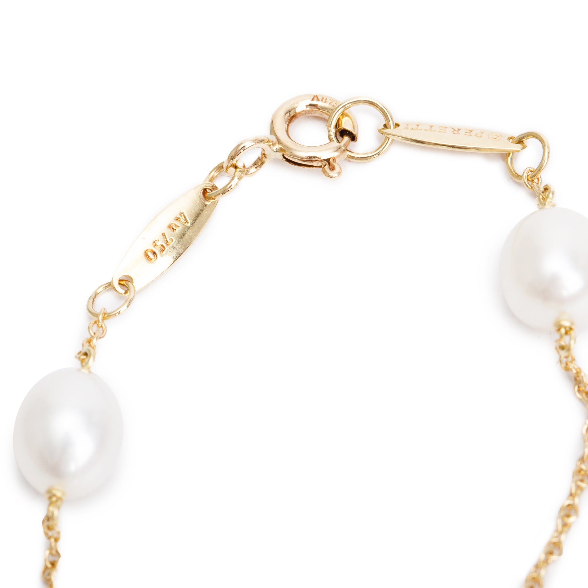 Tiffany & Co. Elsa Peretti 18k Yellow Gold Pearls by the Yard Bracelet w/ Box