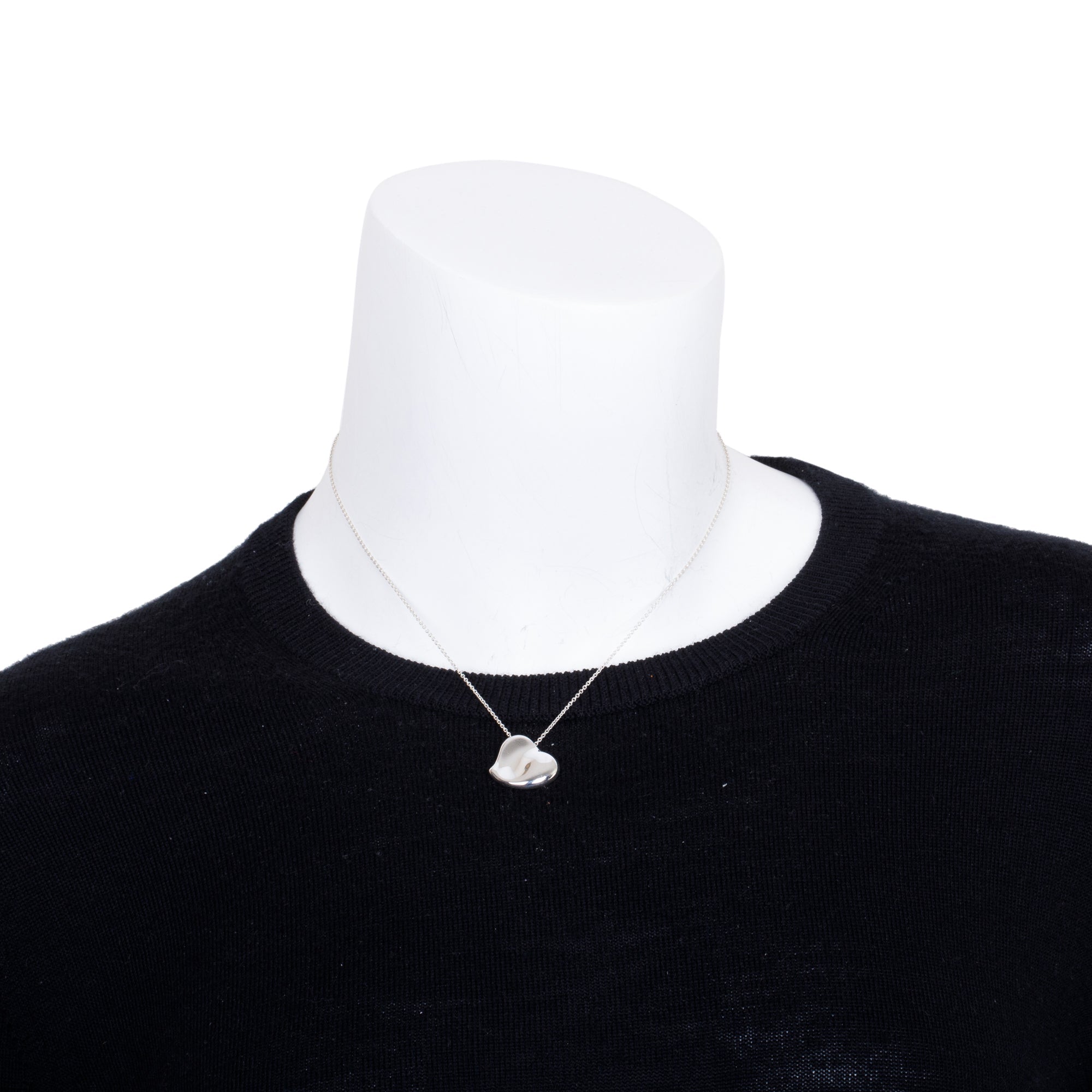Tiffany & Co. Elsa Peretti 20 MM Full Heart Pendant Necklace
