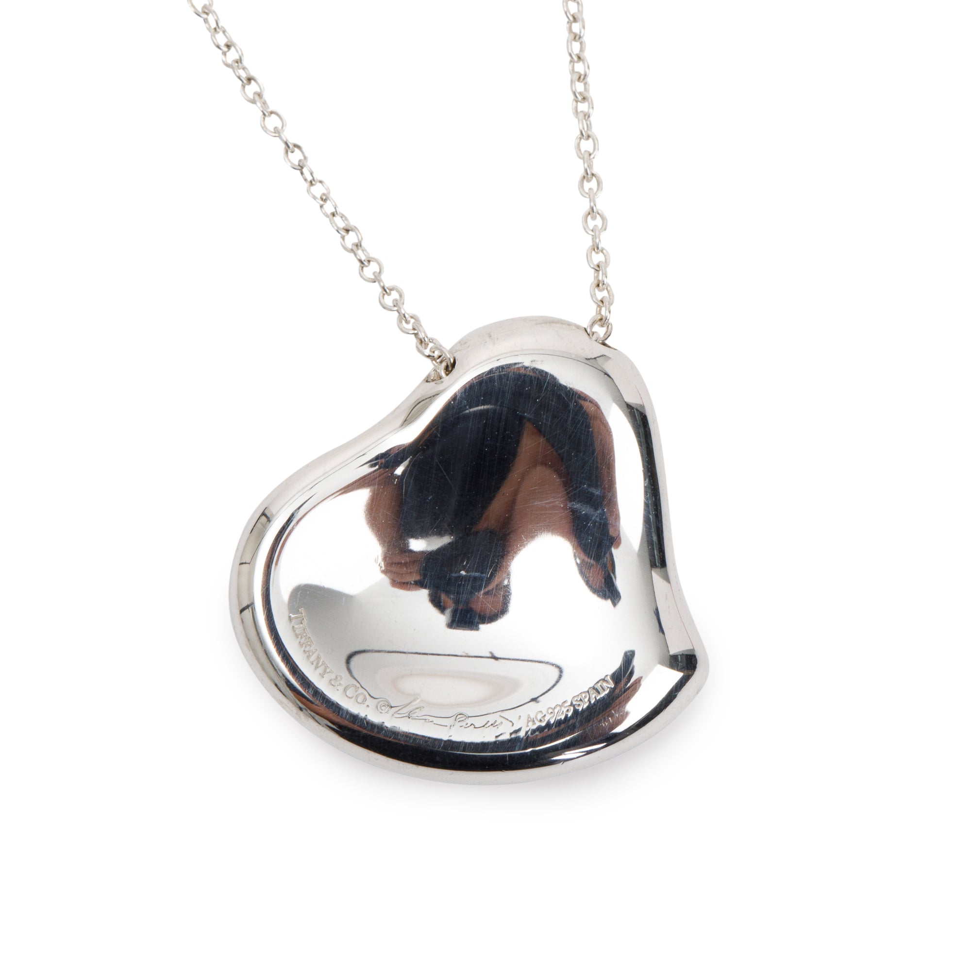 Tiffany & Co. Elsa Peretti 20 MM Full Heart Pendant Necklace
