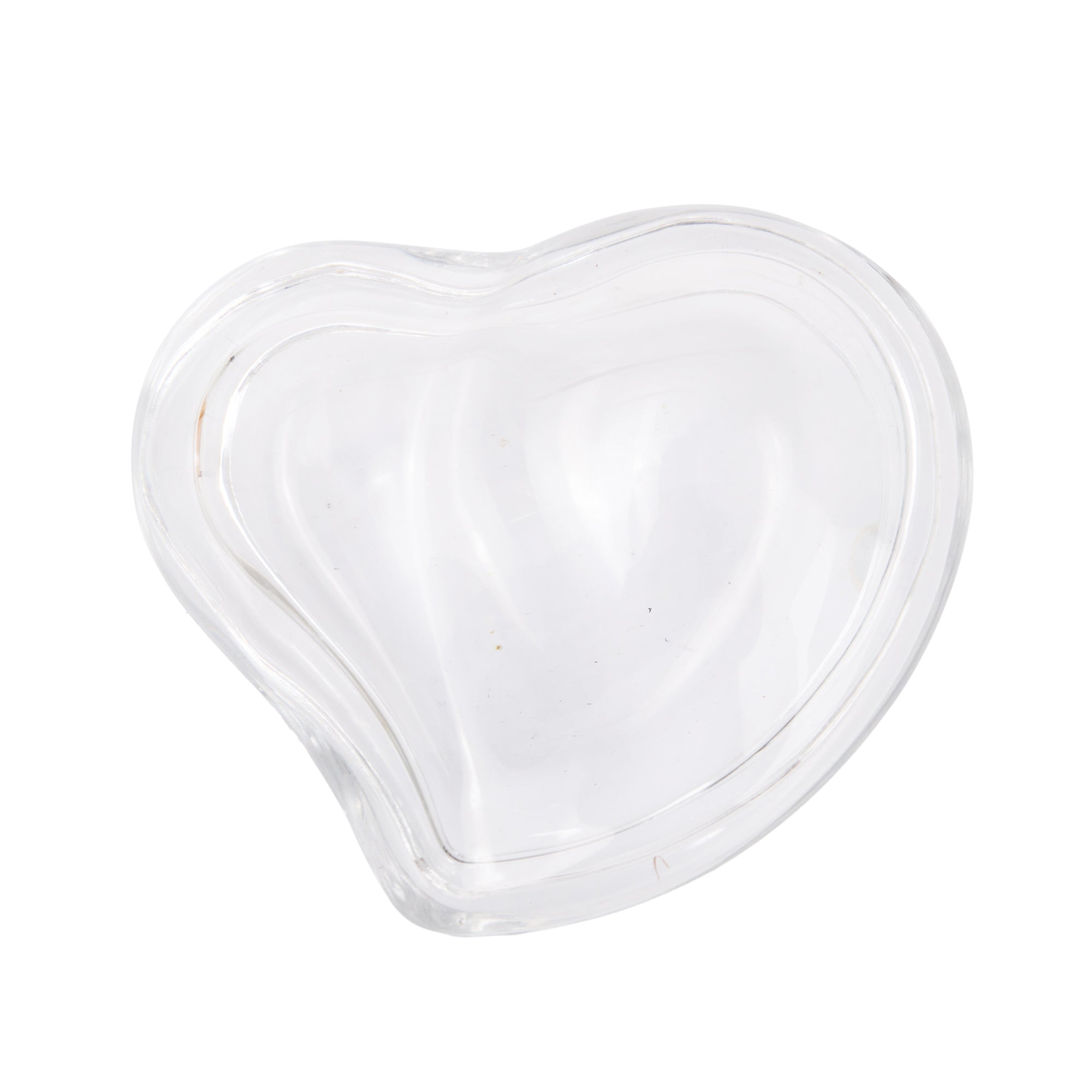 Tiffany & Co. Elsa Peretti Clear Lead Crystal Heart Box w/ Box