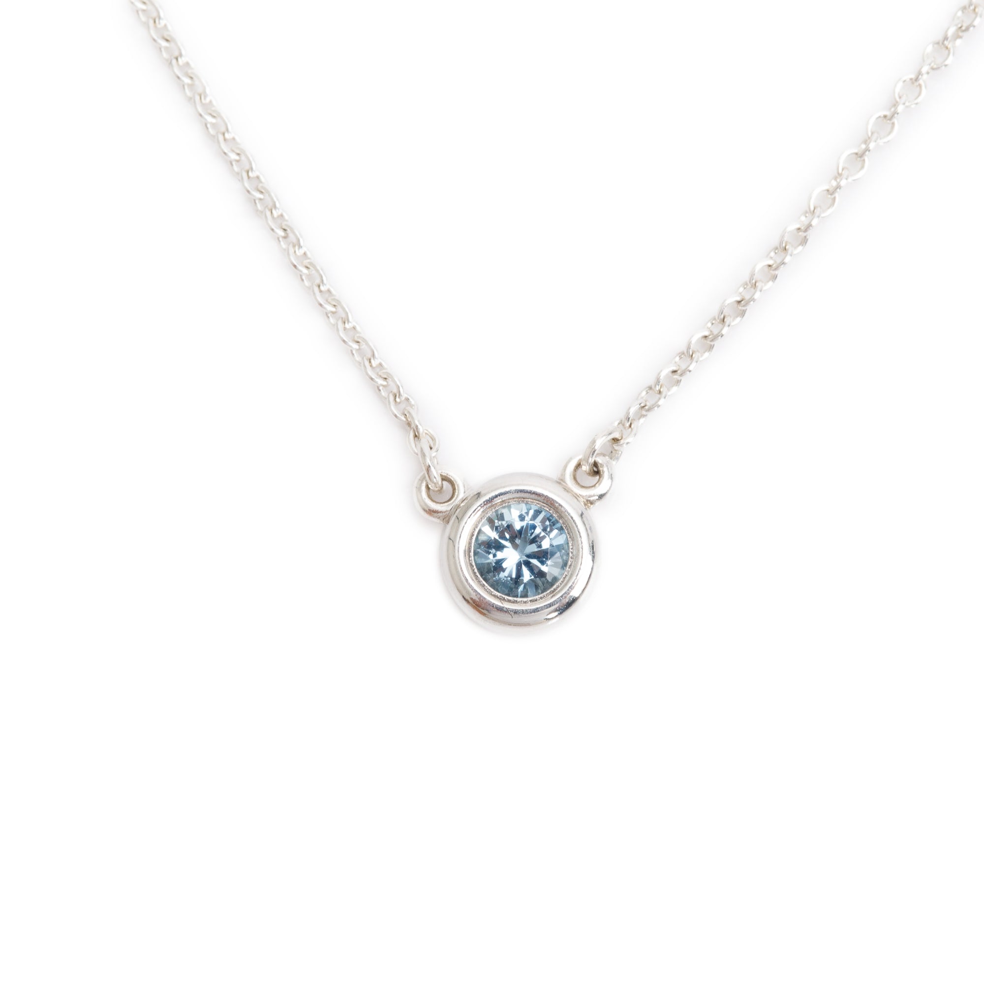Tiffany & Co. Elsa Peretti Color by the Yard Aquamarine Pendant Necklace