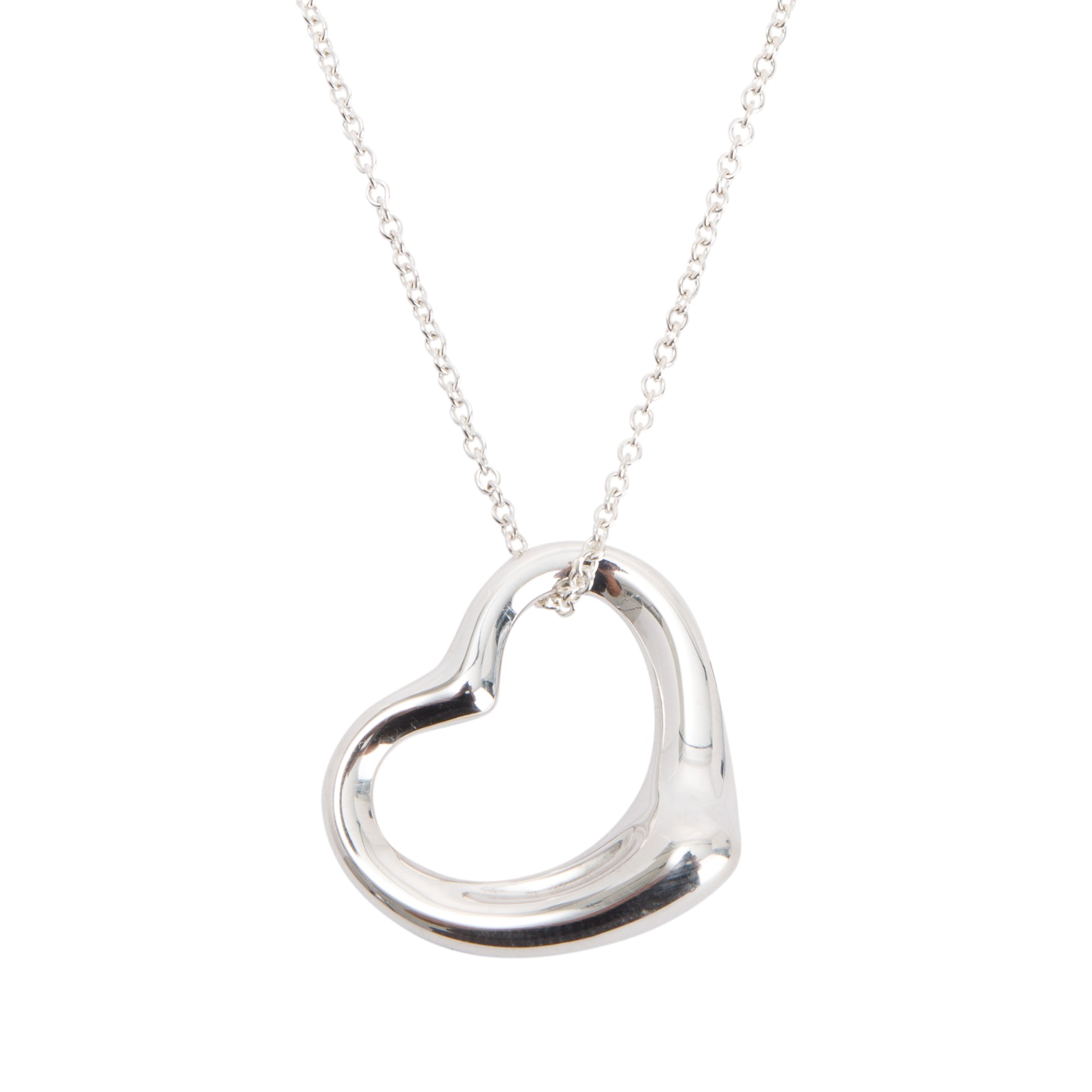 Tiffany & Co. Elsa Peretti Large Open Heart Pendant Necklace, 27 MM