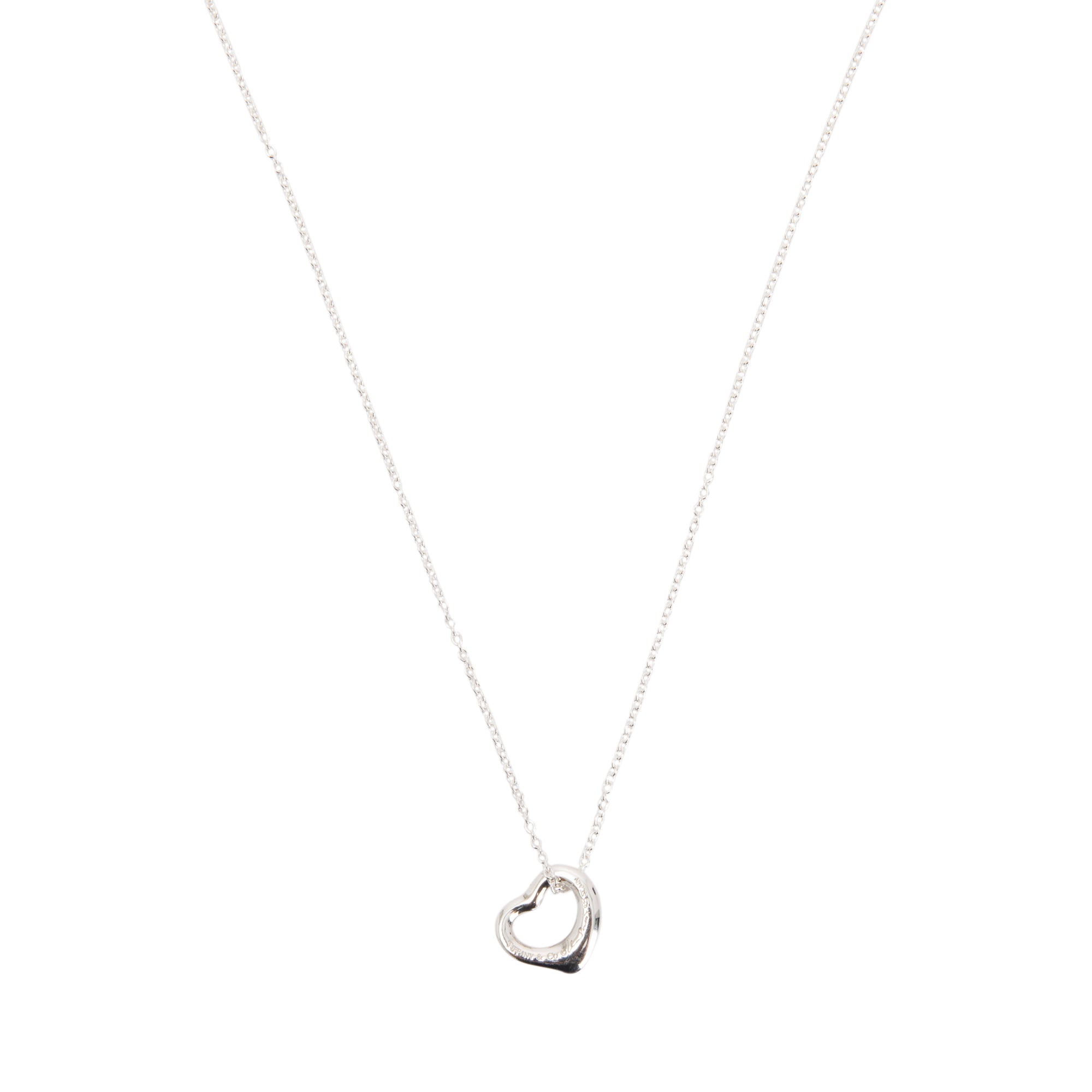 Tiffany & Co. Elsa Peretti Mini Open Heart Pendant Necklace, 11 MM