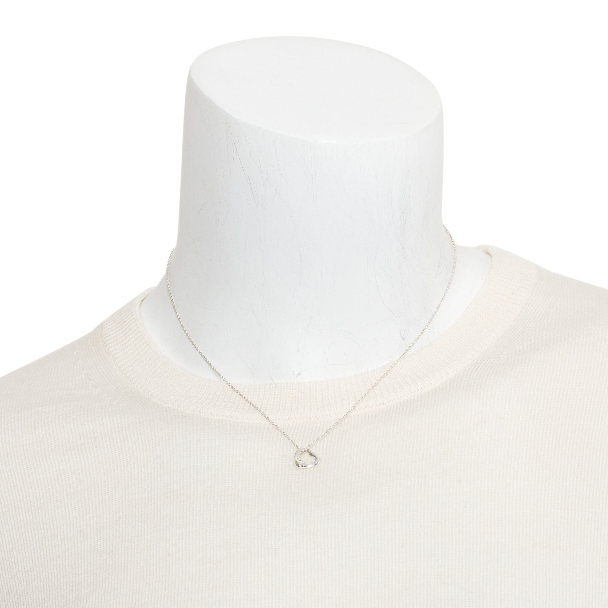 Tiffany & Co. Elsa Peretti Mini Open Heart Pendant Necklace, 11 MM