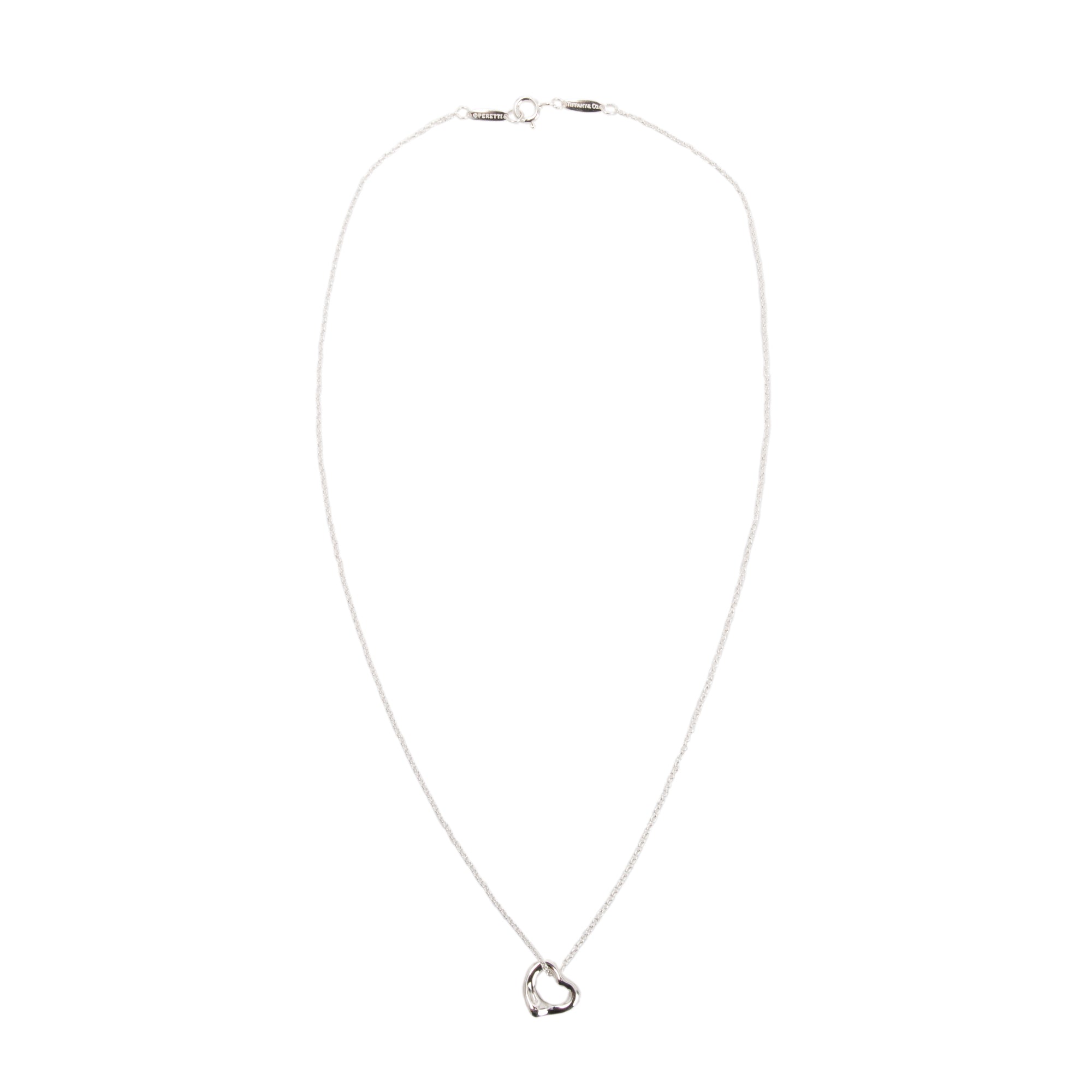 Tiffany & Co. Elsa Peretti Mini Open Heart Pendant Necklace, 11 MM