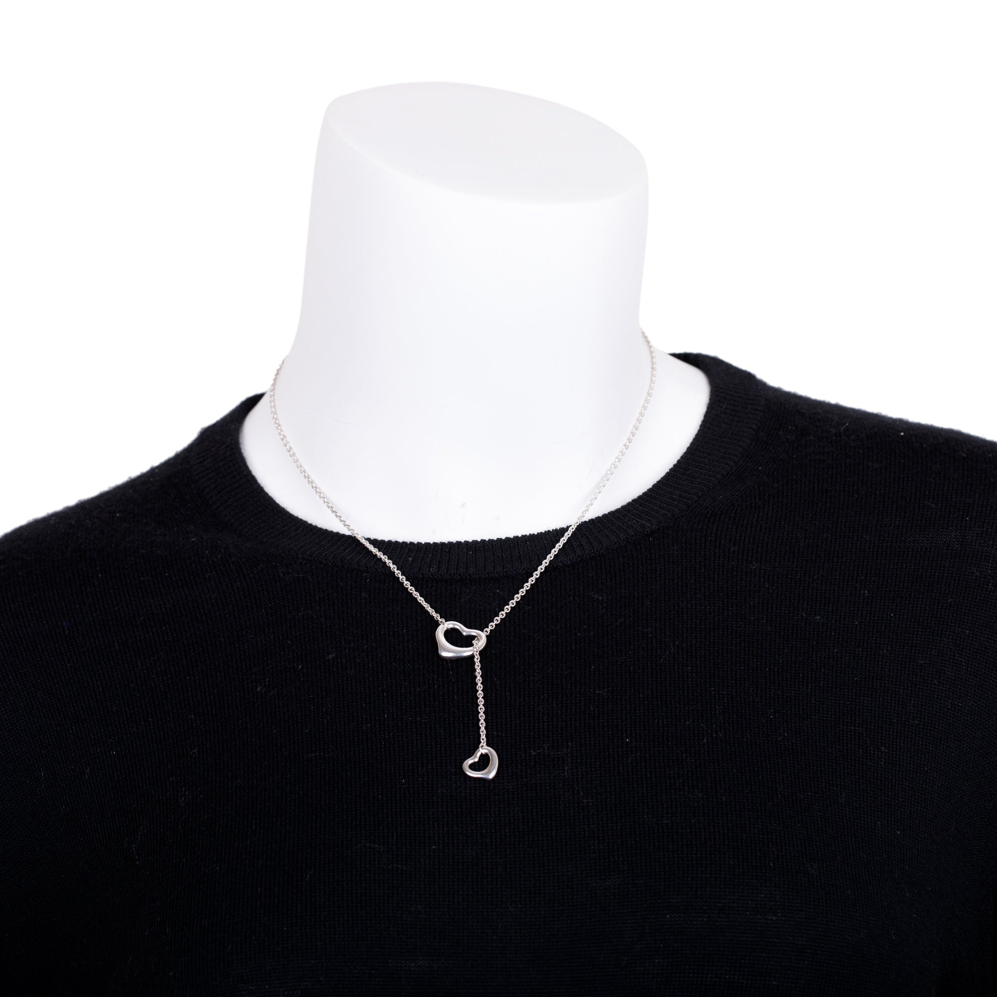 Tiffany & Co. Elsa Peretti Open Heart Lariat Necklace