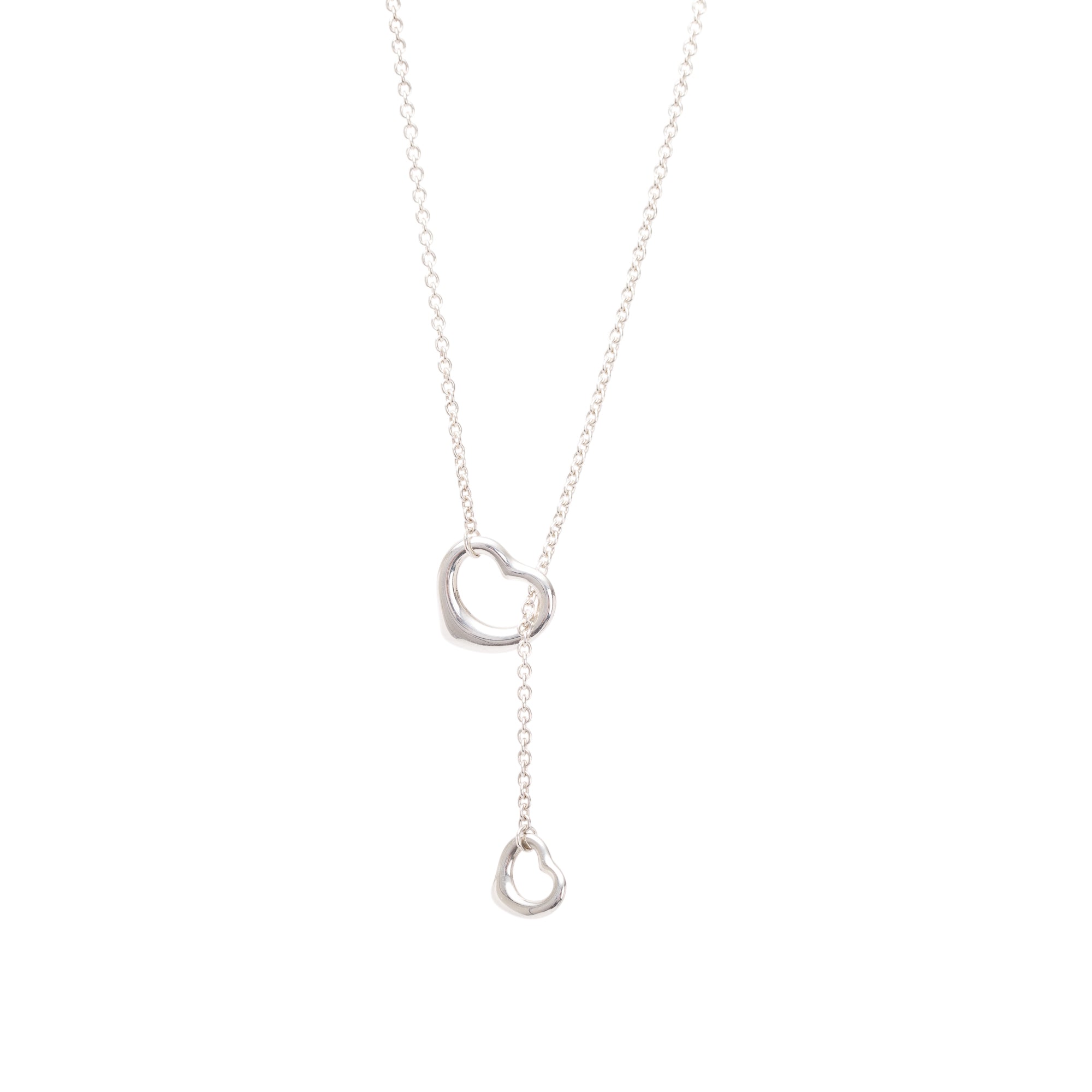Tiffany & Co. Elsa Peretti Open Heart Lariat Necklace