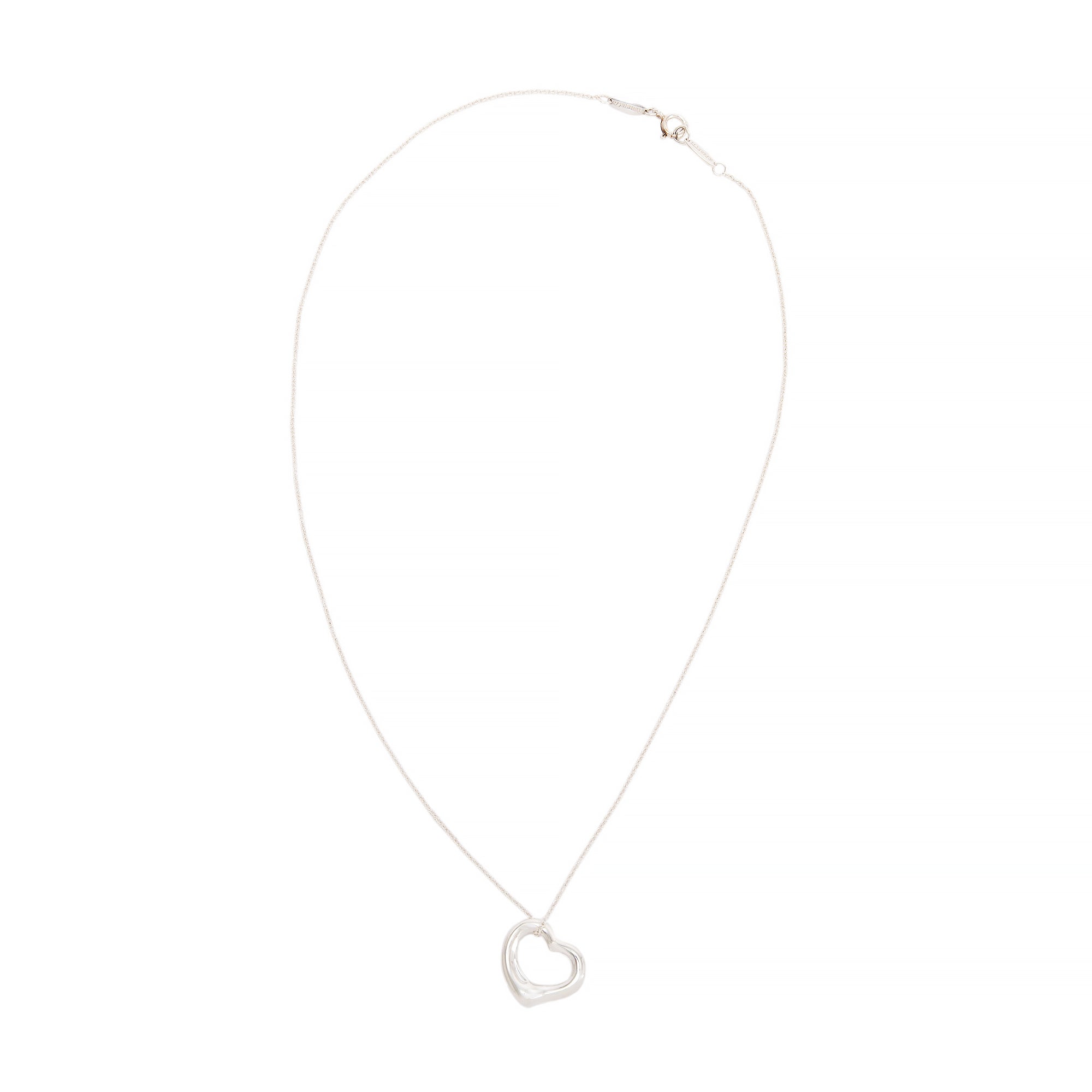 Tiffany & Co. Elsa Peretti Open Heart Pendant Necklace, 16 MM