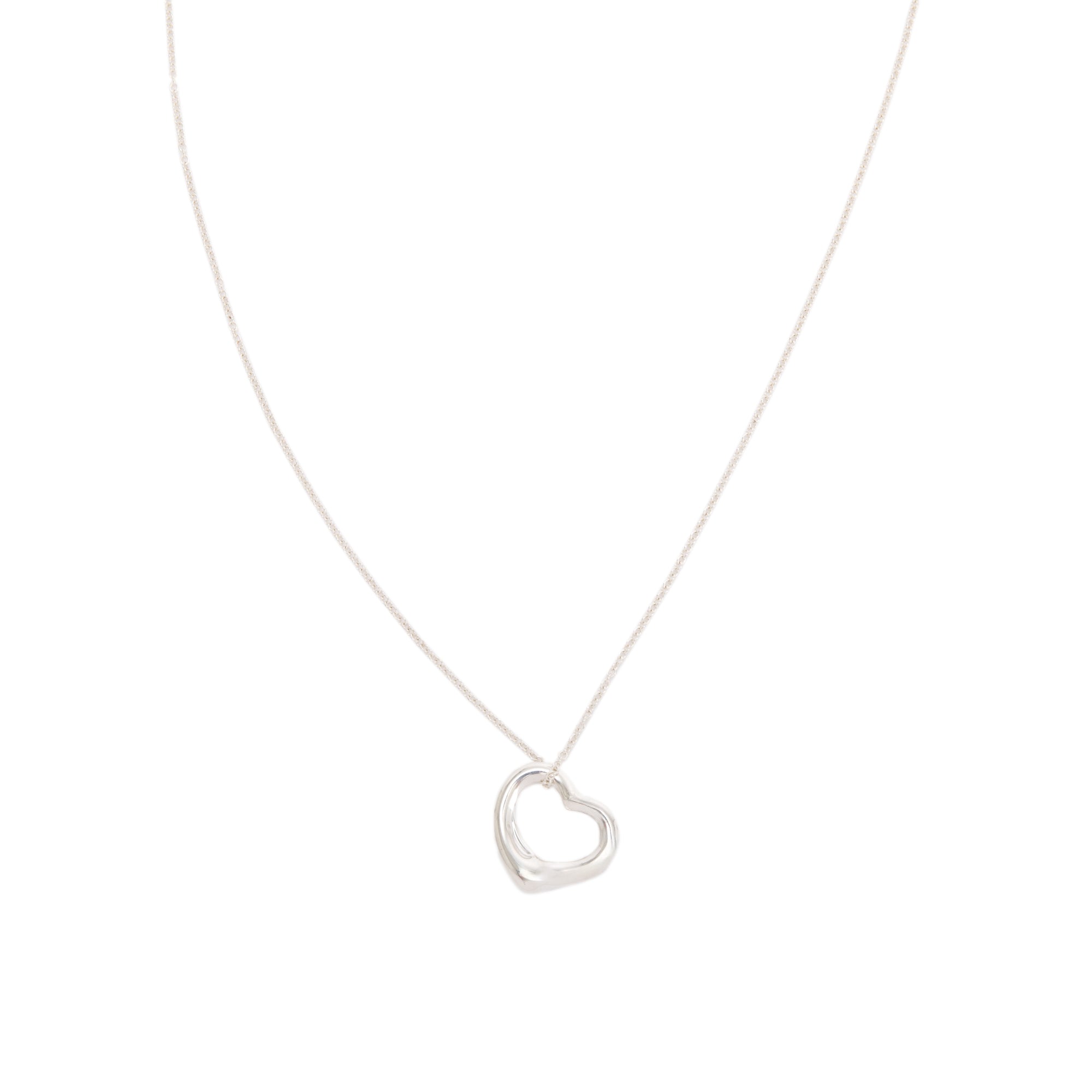 Tiffany & Co. Elsa Peretti Open Heart Pendant Necklace, 16 MM