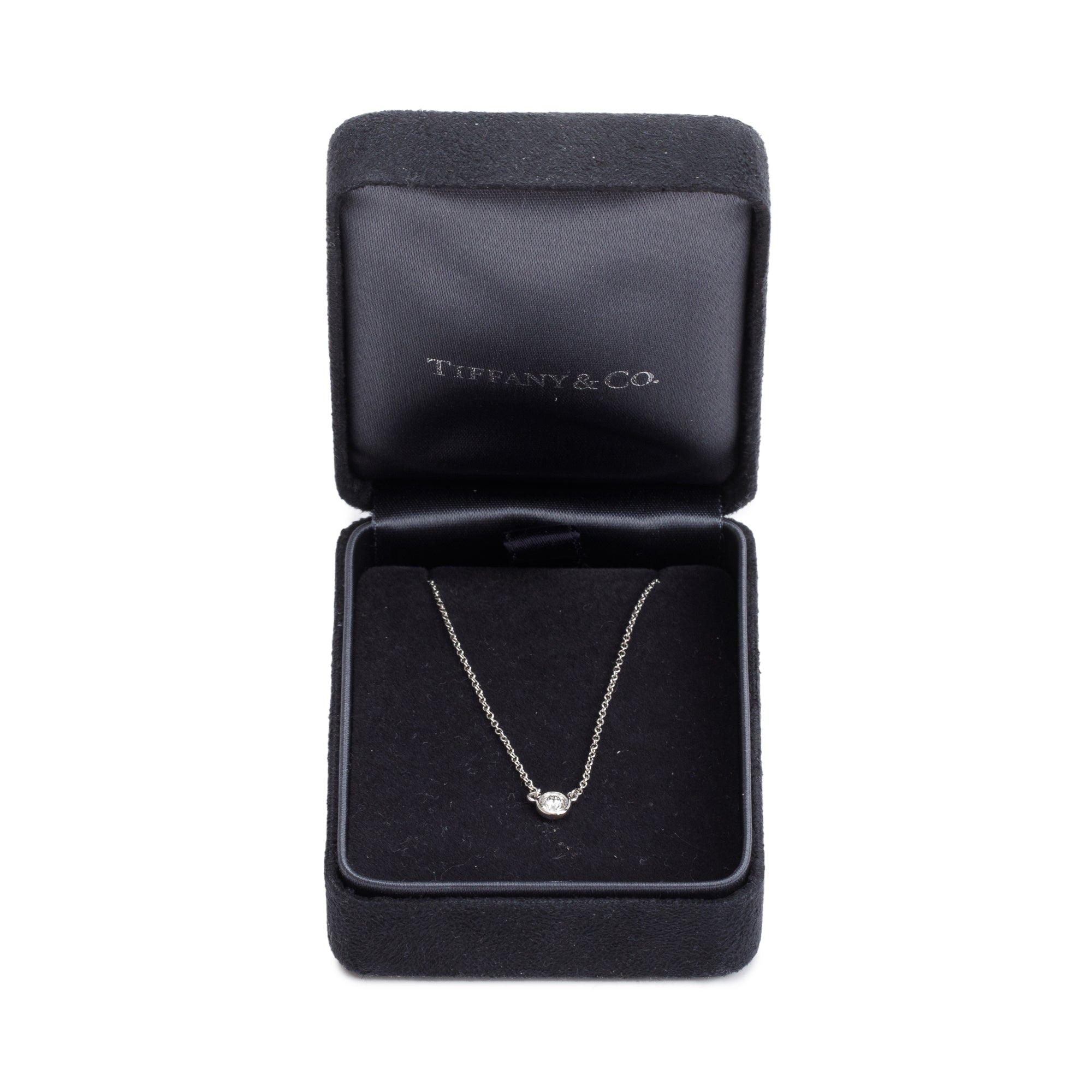Tiffany & Co. Elsa Peretti Platinum 0.17 ct. Diamond by the Yard Necklace w/ Box