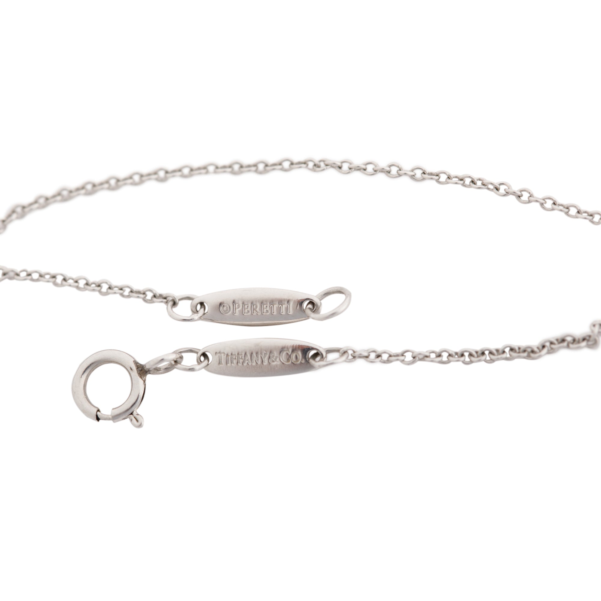 Tiffany & Co. Elsa Peretti Platinum 0.20 ct. Diamonds By The Yard Pendant Necklace