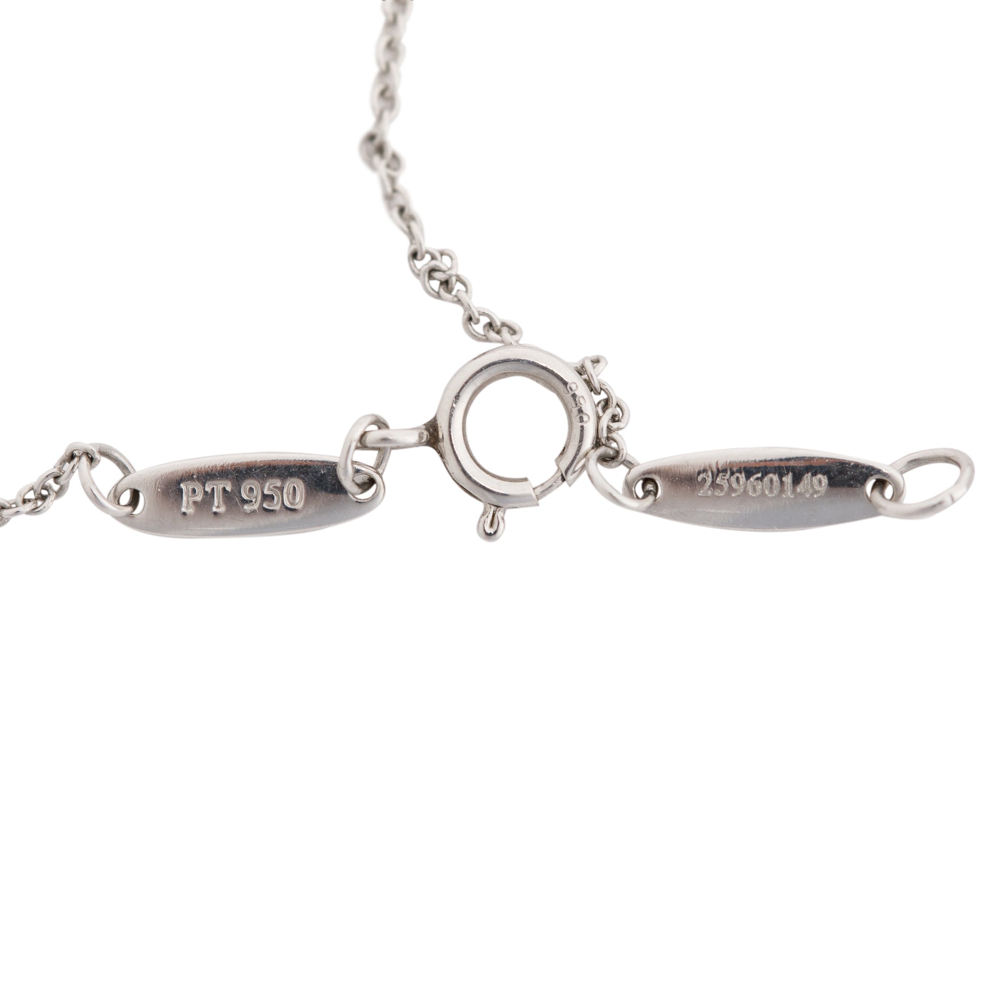 Tiffany & Co. Elsa Peretti Platinum 0.20 ct. Diamonds By The Yard Pendant Necklace
