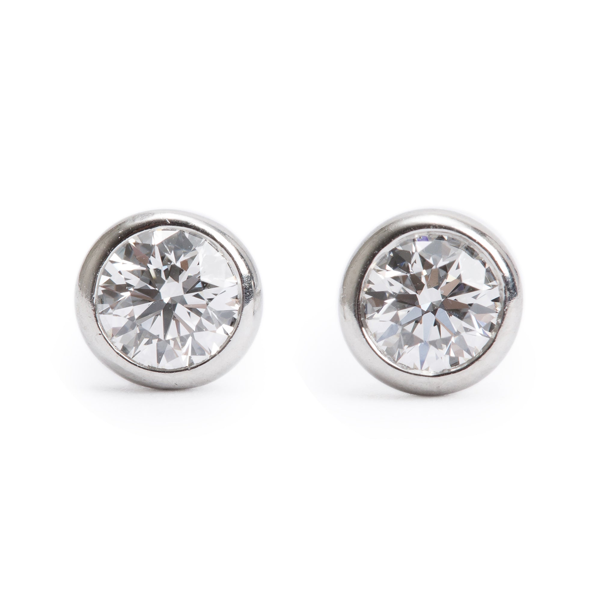 Tiffany & Co. Elsa Peretti Platinum 0.28 tcw Diamonds By the Yard Stud Earrings