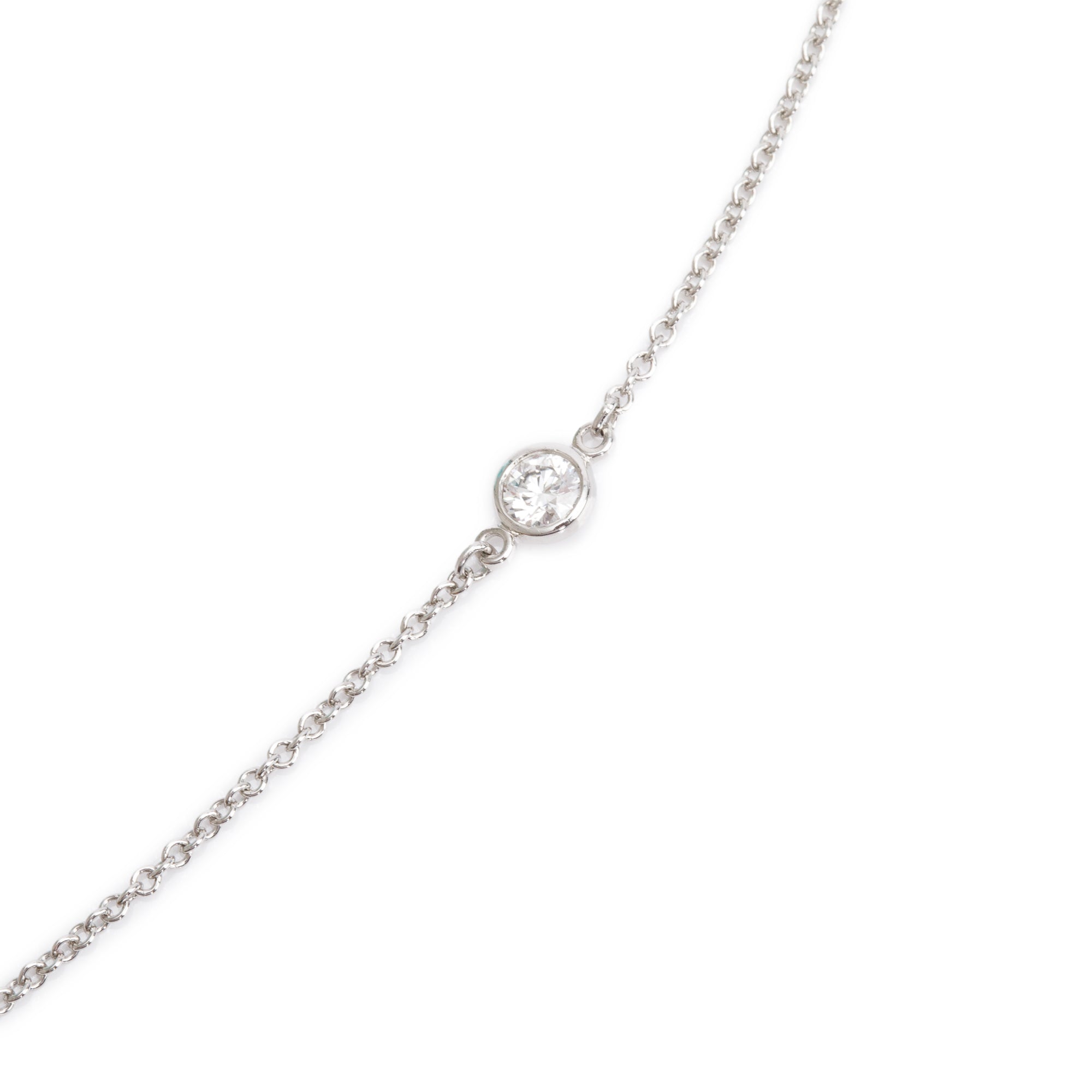 Tiffany & Co. Elsa Peretti Platinum 0.30 ct. Diamonds by the Yard Necklace w/ Box