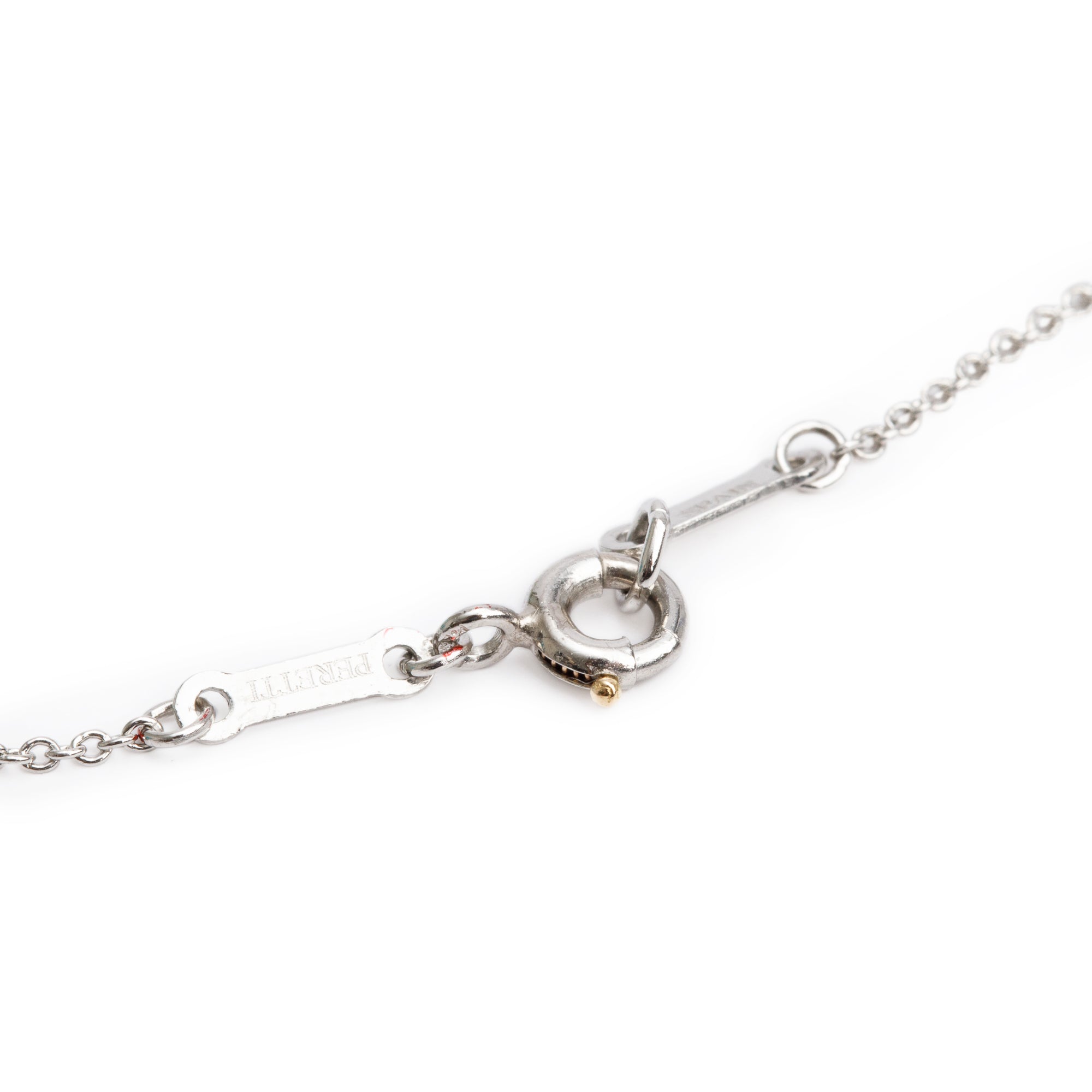 Tiffany & Co. Elsa Peretti Platinum 16 MM Open Heart Pendant Necklace w/ Box