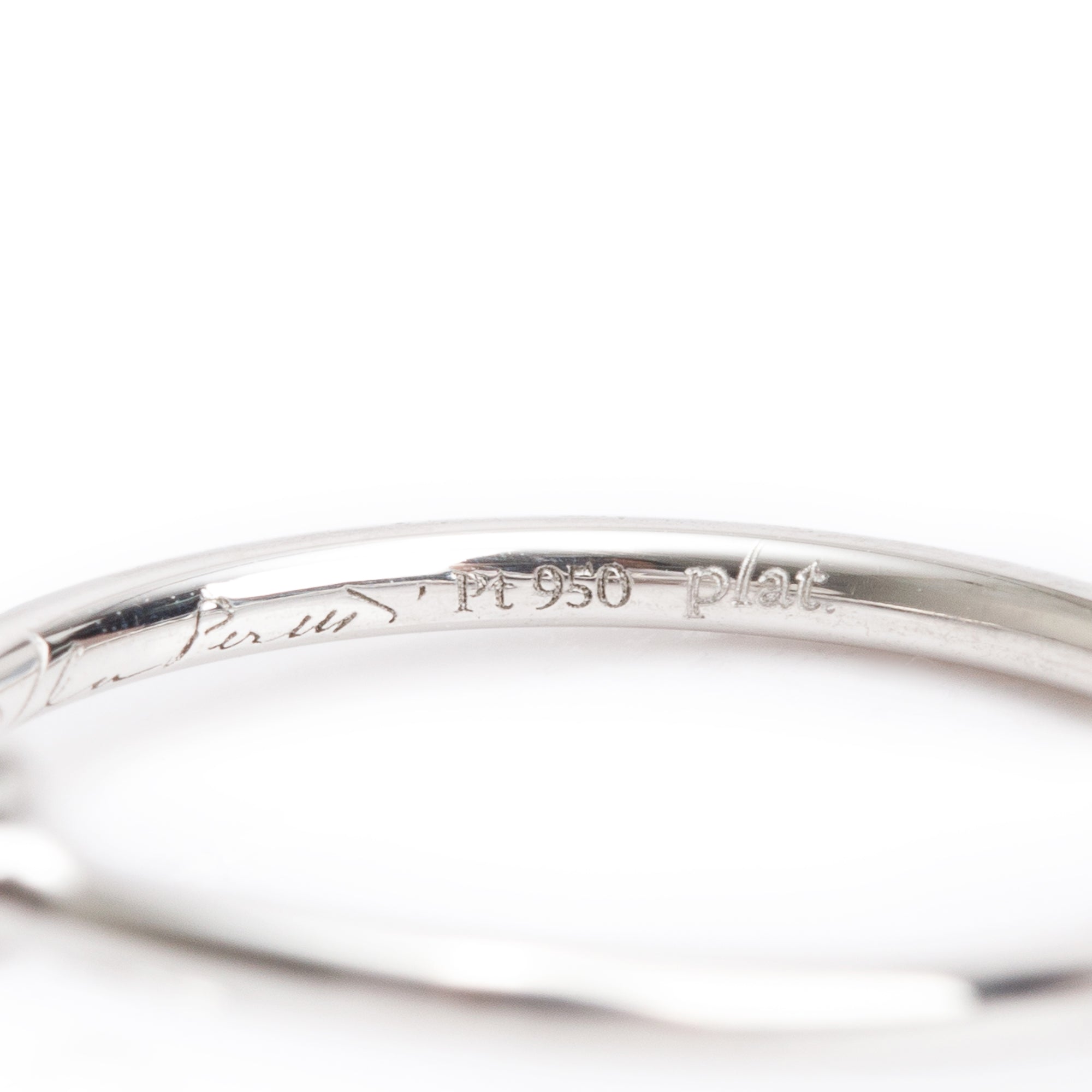 Tiffany & Co. Elsa Peretti Platinum Diamond Hoop Ring, Size 4.25