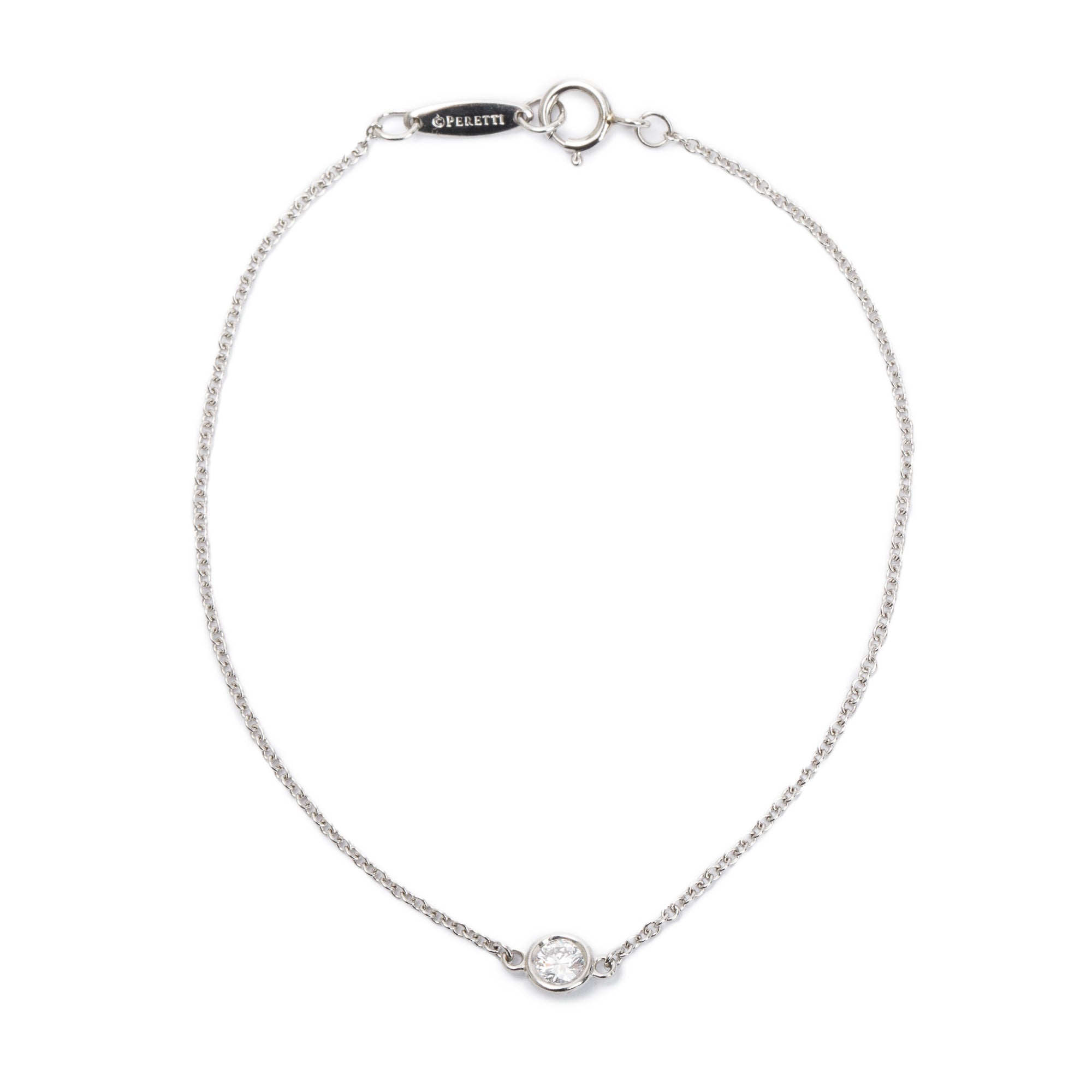 Tiffany & Co. Elsa Peretti Platinum Diamonds by the Yard Bracelet w/ Box
