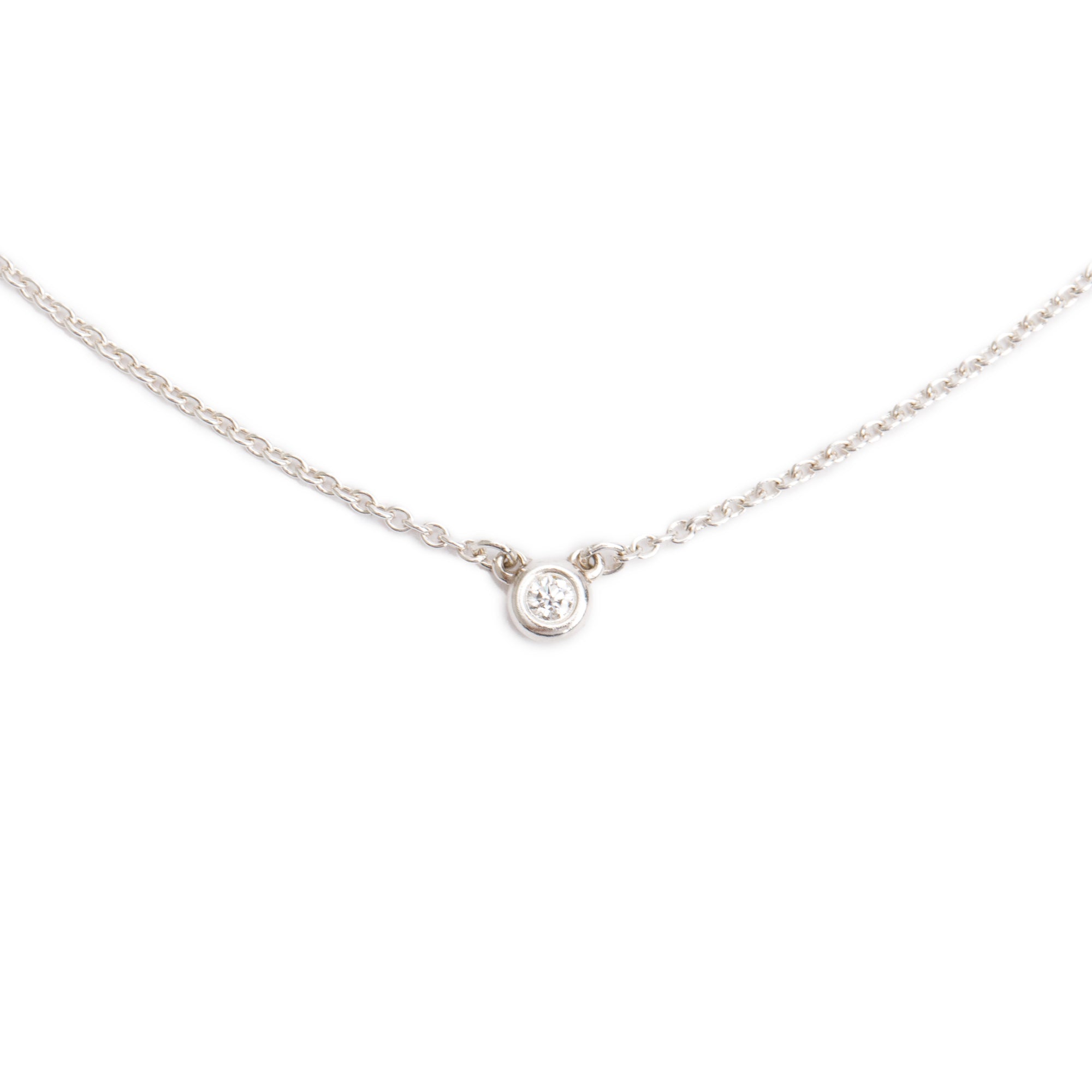 Tiffany & Co. Elsa Peretti Sterling Silver 0.03 ct. Diamond by the Yard Necklace