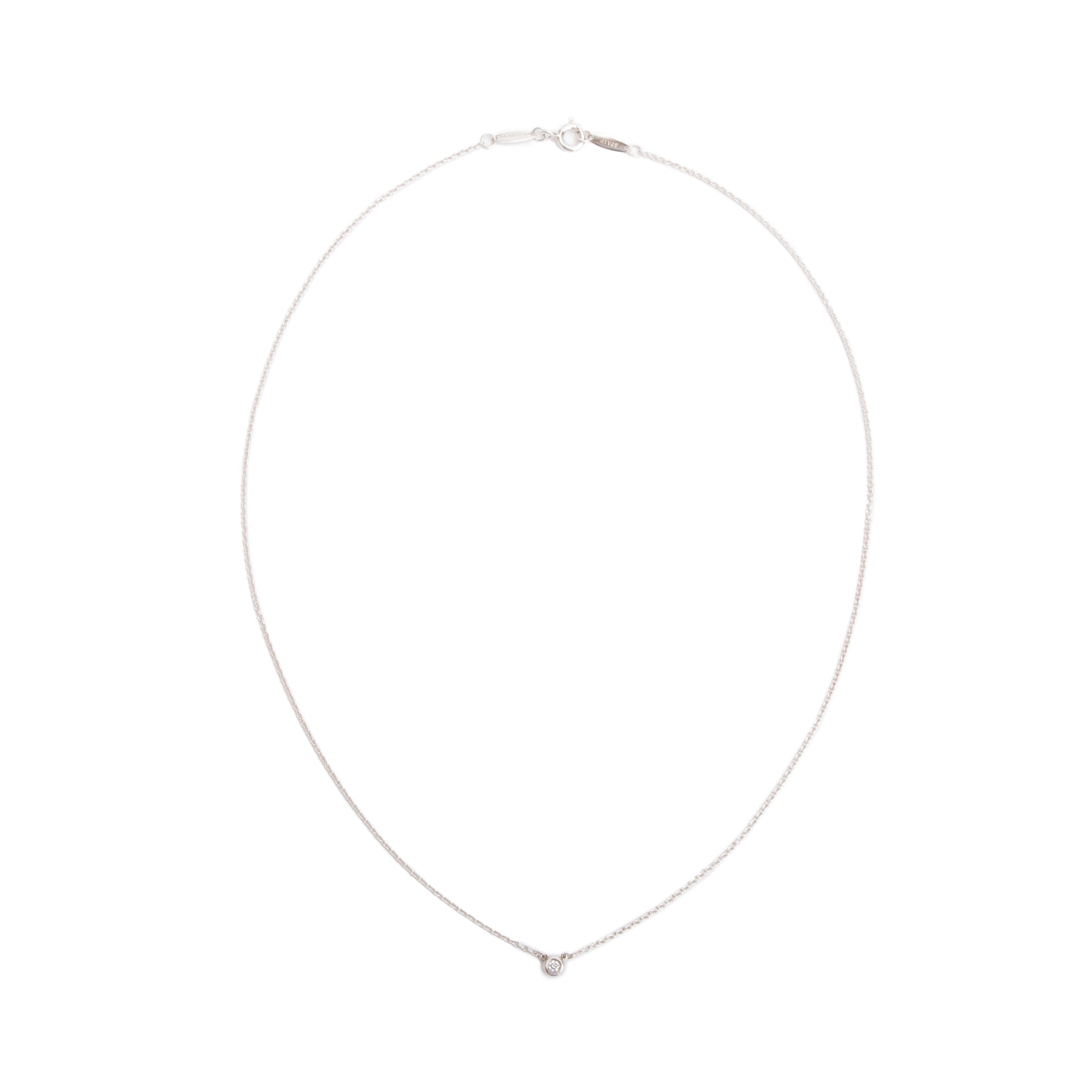 Tiffany & Co. Elsa Peretti Sterling Silver 0.03 ct. Diamond by the Yard Necklace