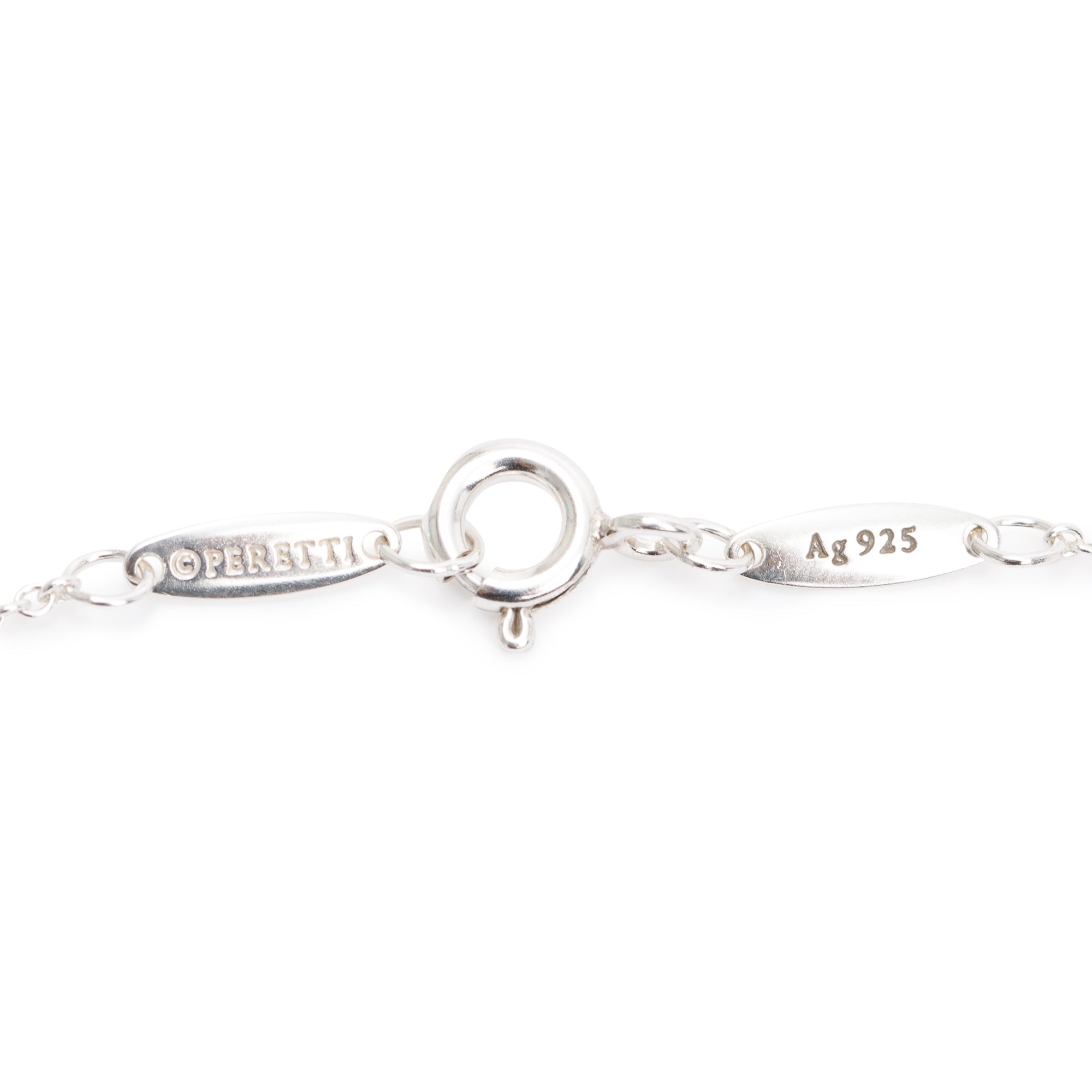 Tiffany & Co. Elsa Peretti Sterling Silver 0.03 ct. Diamonds by the Yard Pendant Necklace