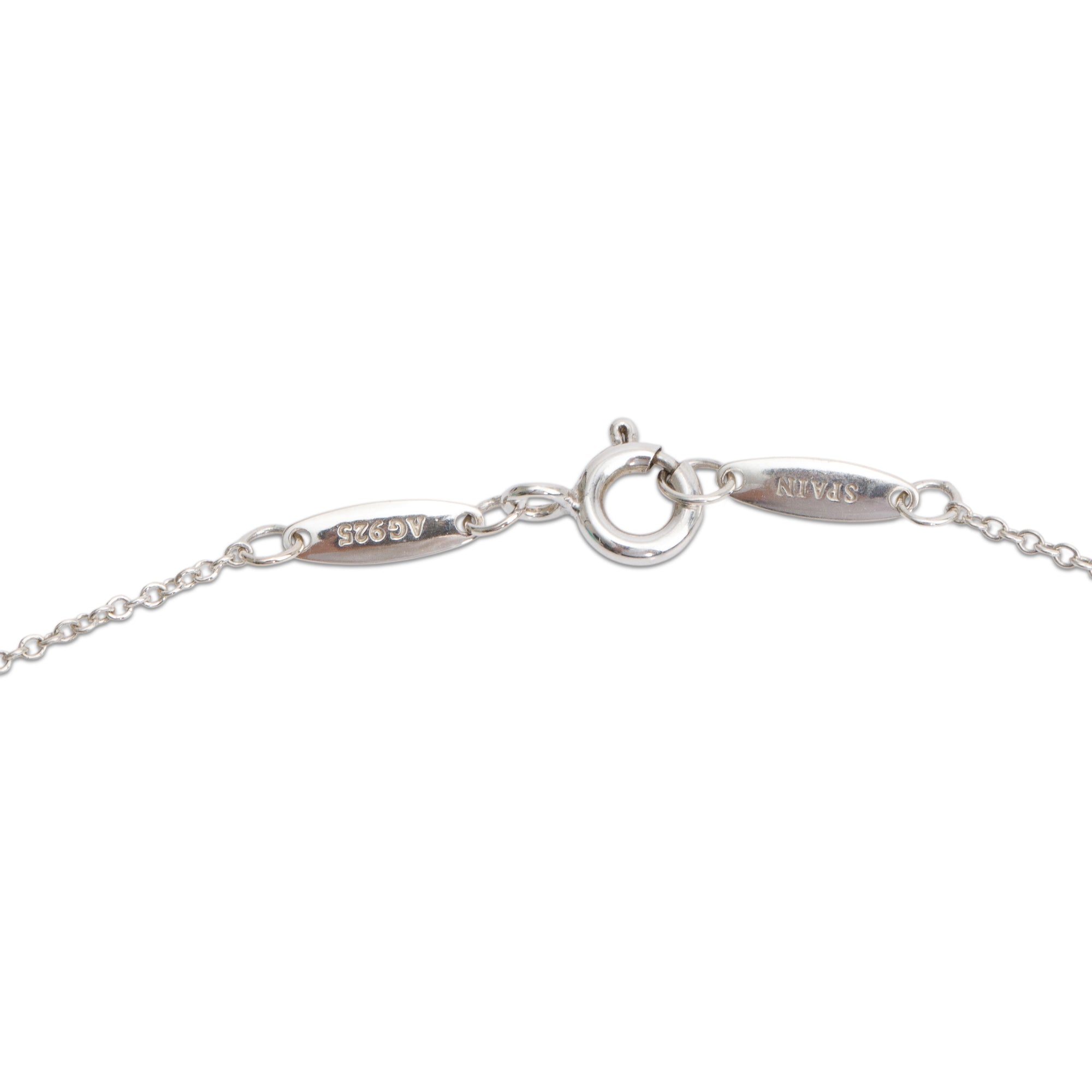 Tiffany & Co. Elsa Peretti Sterling Silver 0.05 ct. Diamonds by the Yard Pendant Necklace w/ Box