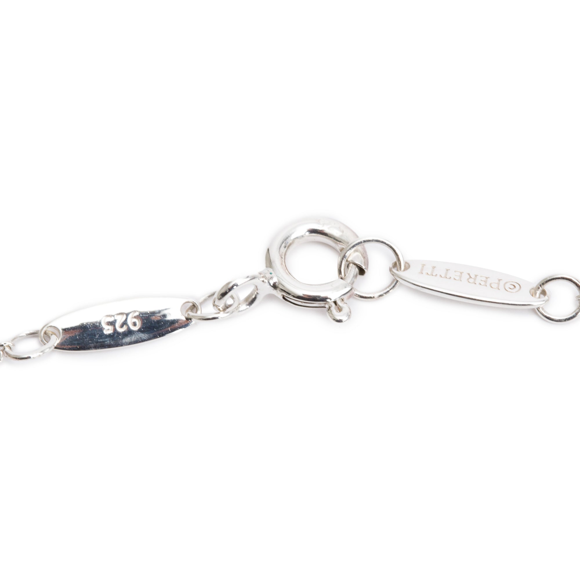 Tiffany & Co. Elsa Peretti Sterling Silver 0.07 ct. Diamonds by the Yard Pendant Necklace