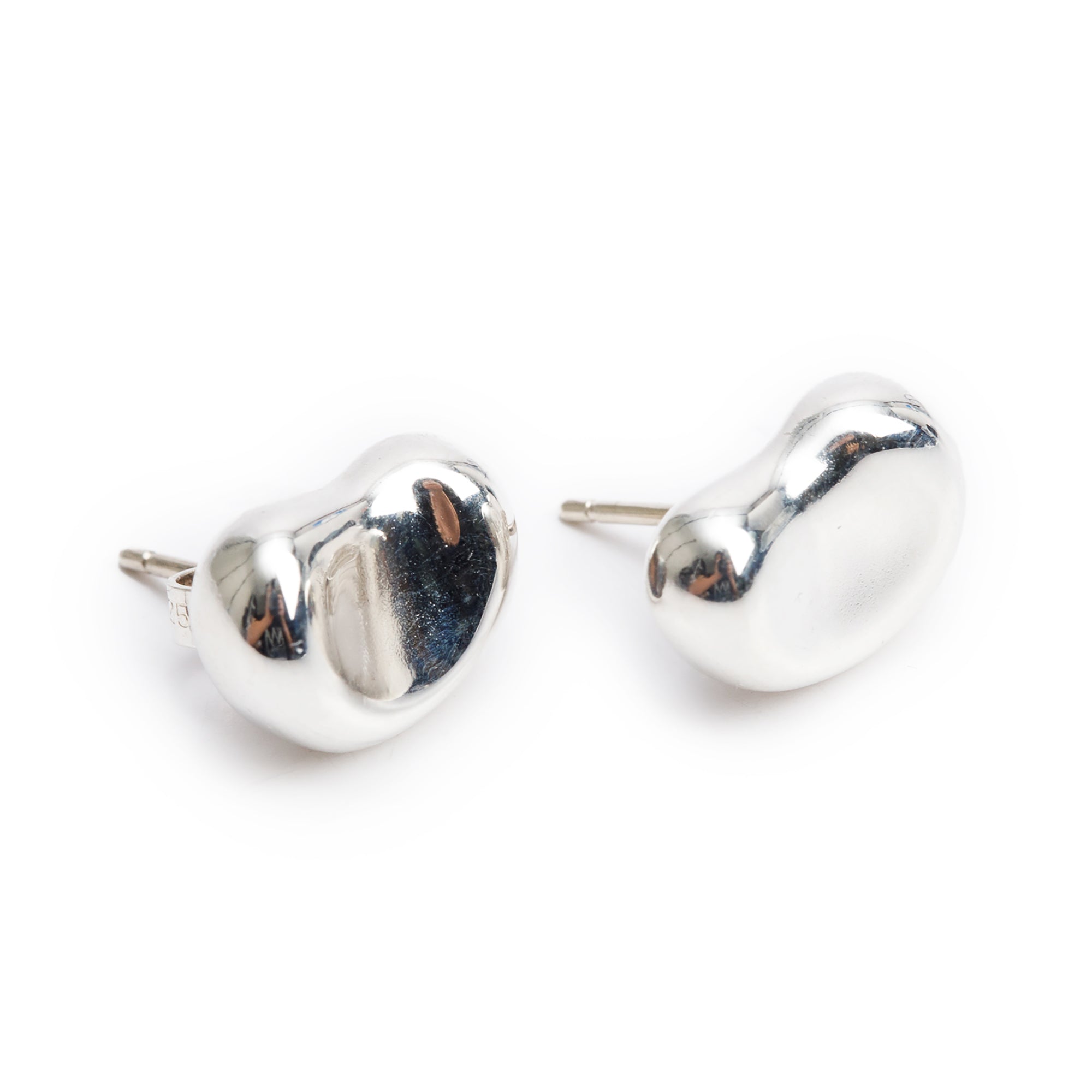 Tiffany & Co. Elsa Peretti Sterling Silver 11 MM Bean Earrings