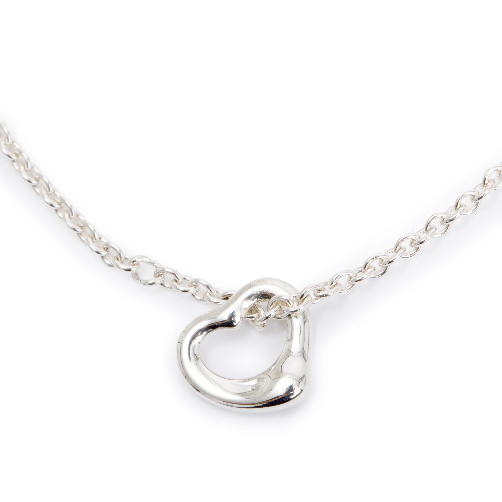 Tiffany & Co. Elsa Peretti Sterling Silver 11 MM Open Heart Bracelet