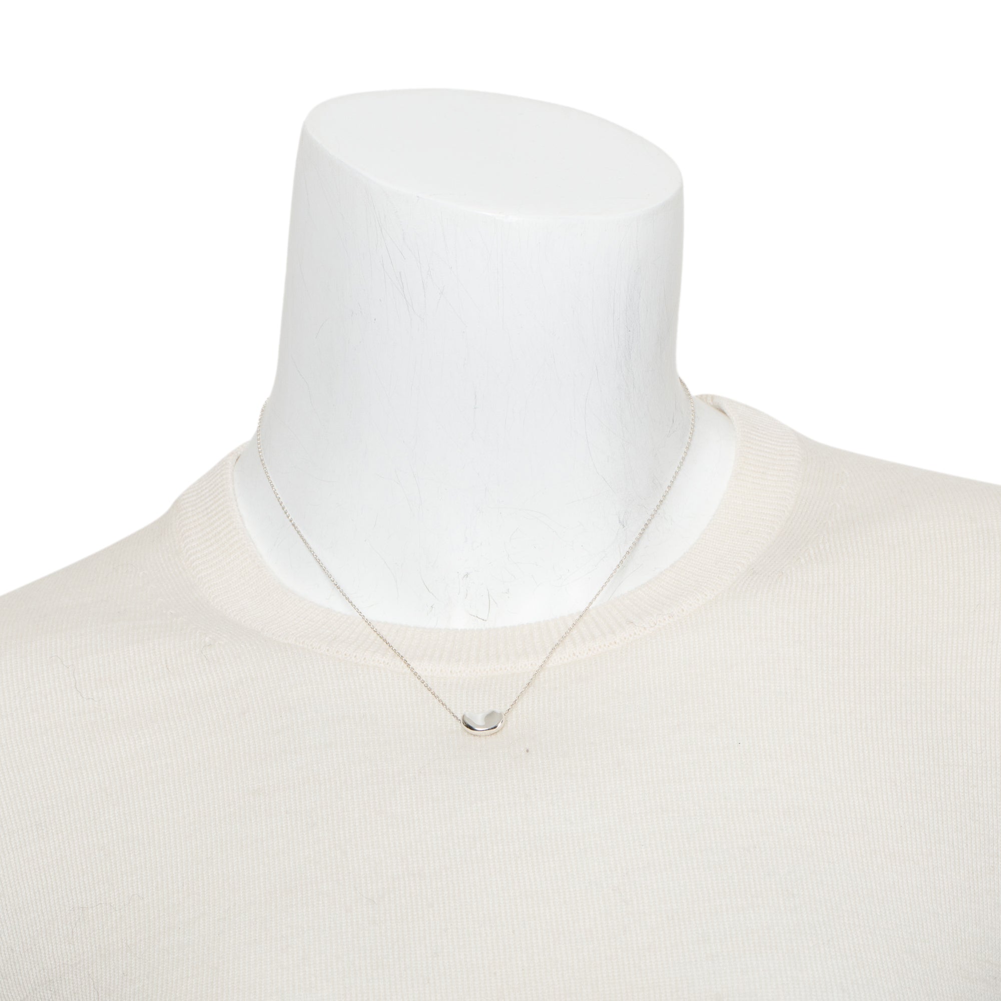 Tiffany & Co. Elsa Peretti Sterling Silver 12 MM Bean Pendant Necklace