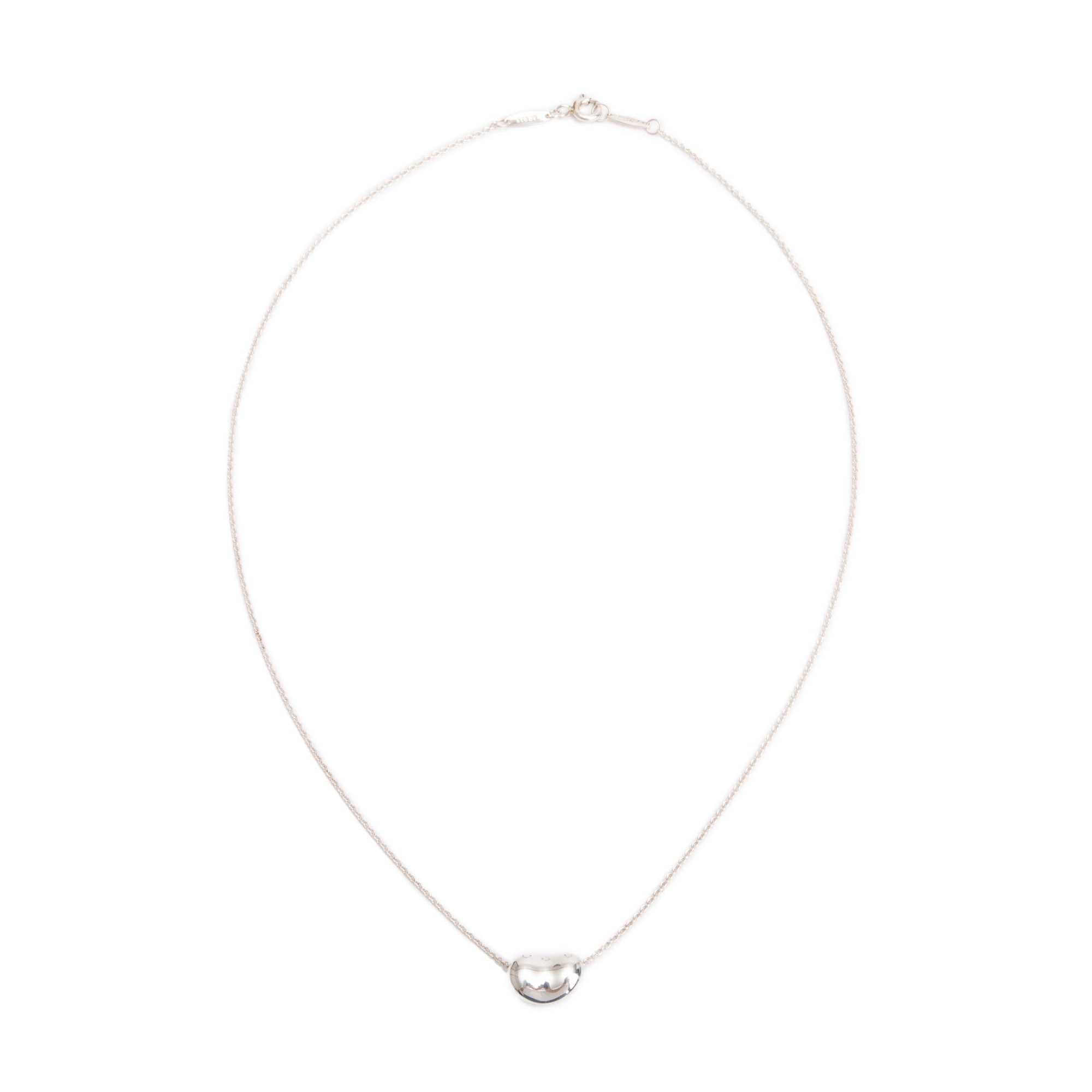 Tiffany & Co. Elsa Peretti Sterling Silver 12 MM Bean Pendant Necklace