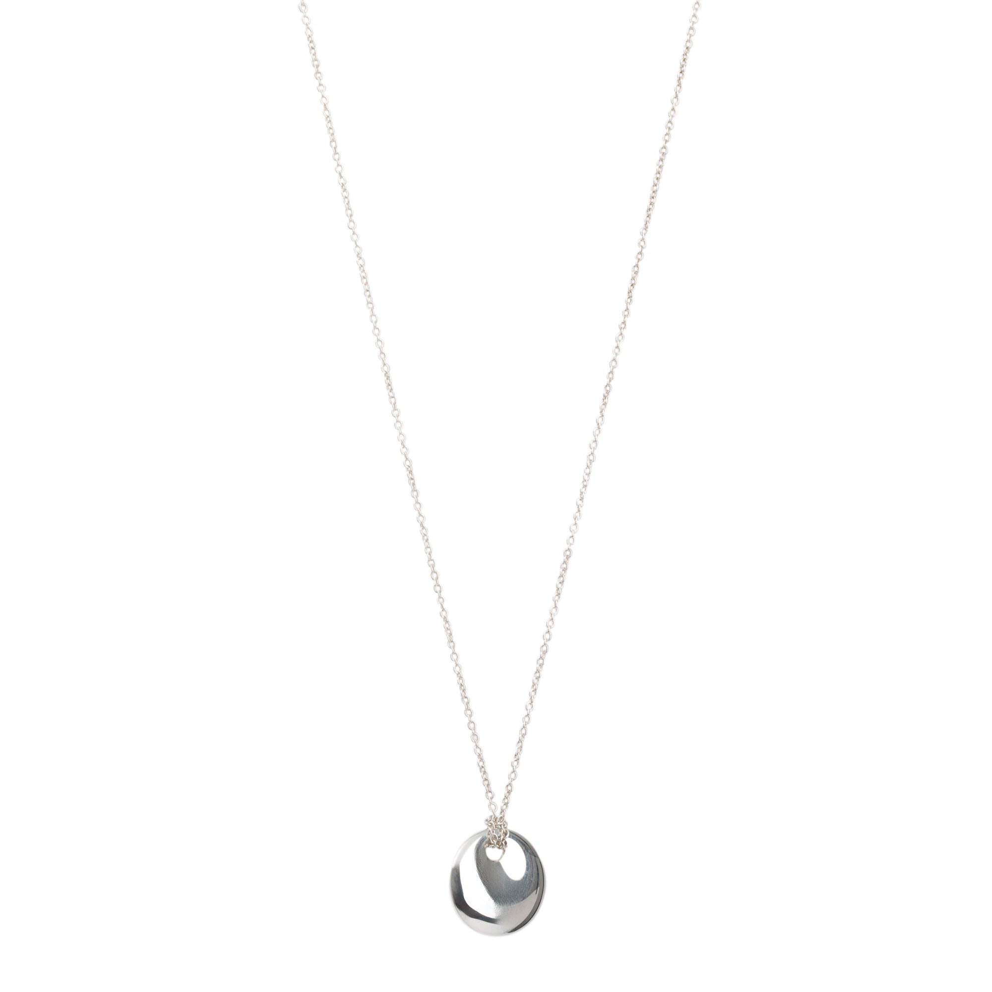 Tiffany & Co. Elsa Peretti Sterling Silver 14 MM Round Pendant Necklace